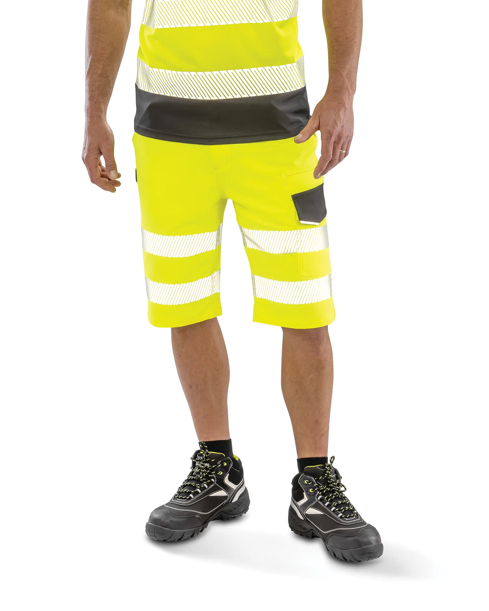 Pantalón corto de seguridad elástico reciclado Safe-Guard