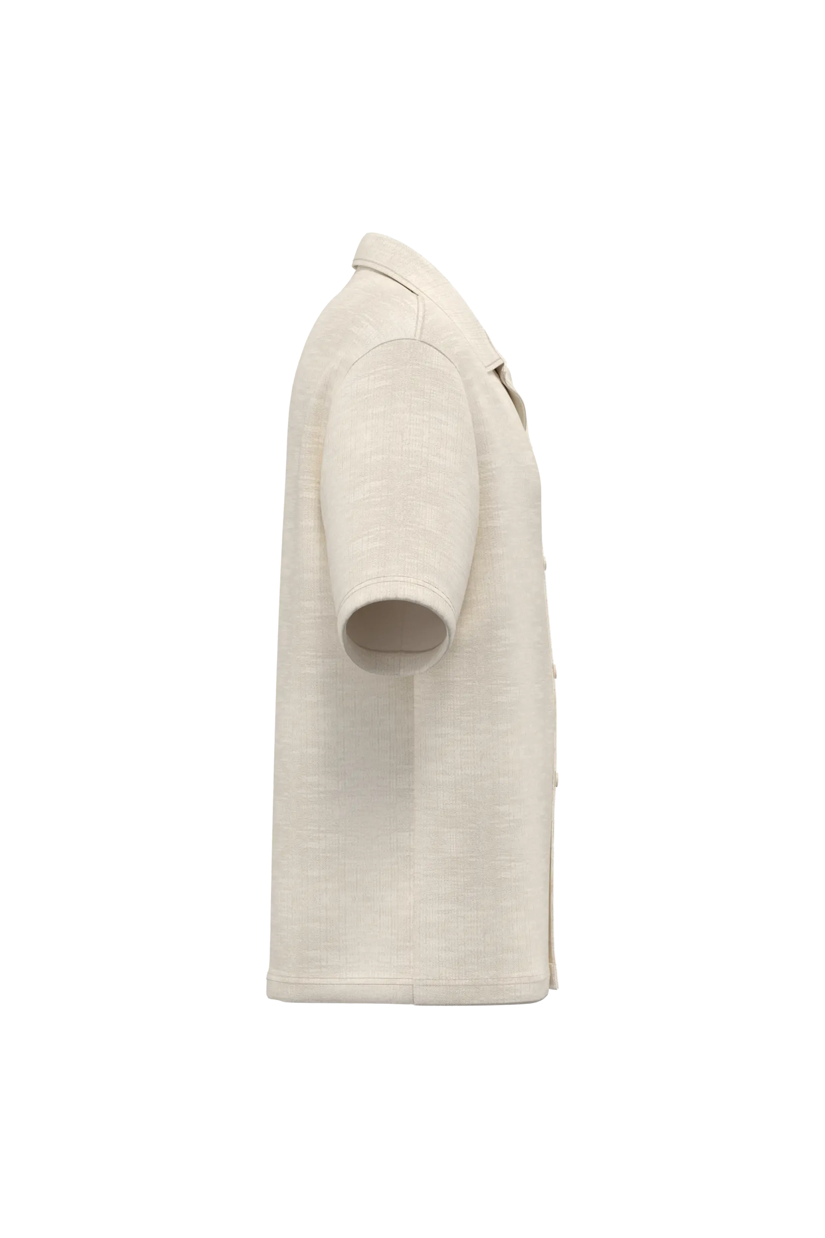 Camisa texturizada de manga corta para hombre