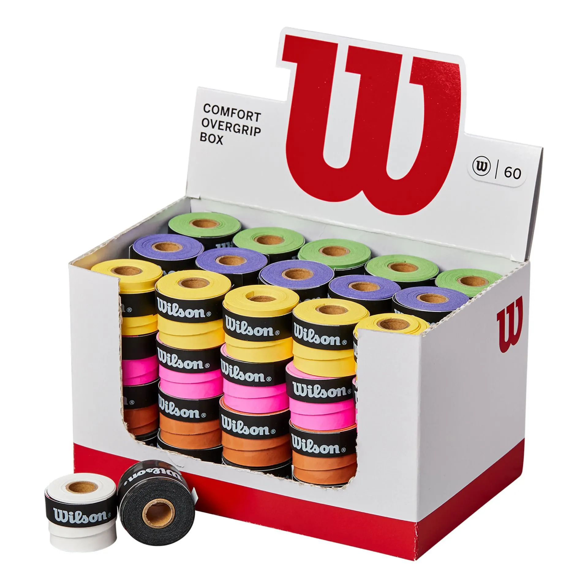 CAJA DE 60 OVERGRIPS WILSON COLORES