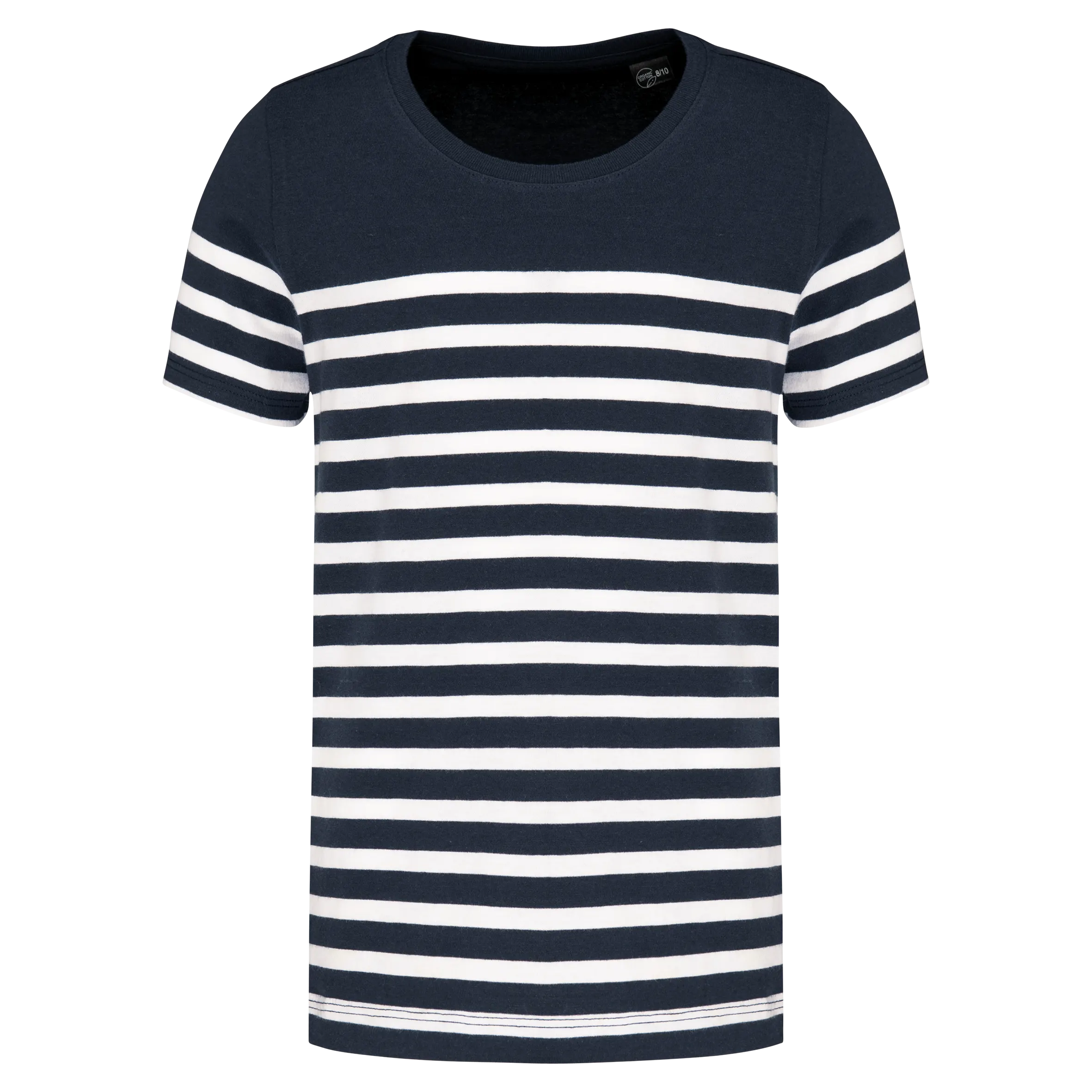 Camiseta tipo marinero cuello redondo algodón orgánico niños