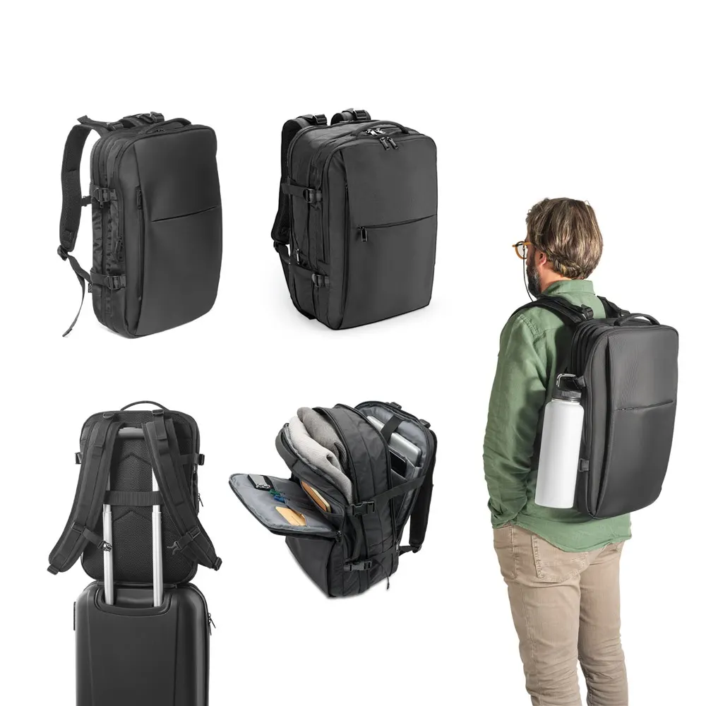 DALLAS. Mochila de viaje de poliéster reciclado de alta densidad 600D para portátil de 17.3"