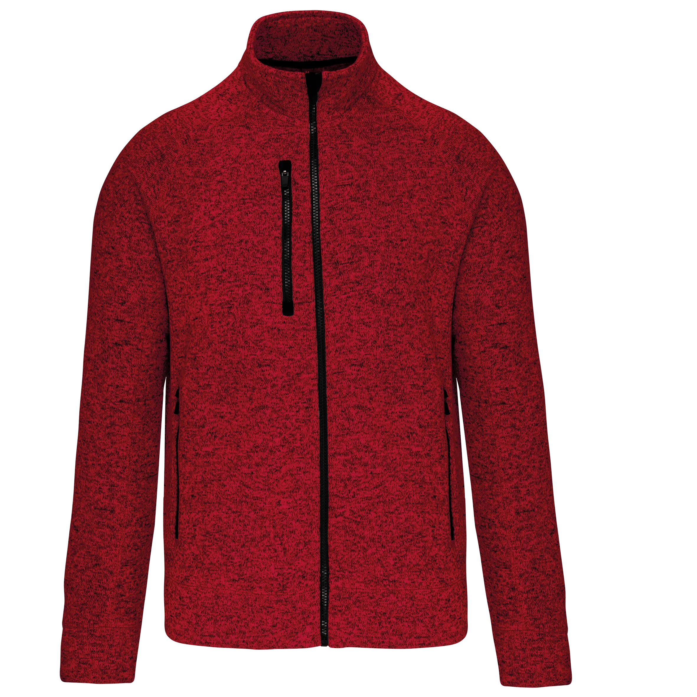 Chaqueta jaspeada con cremallera hombre