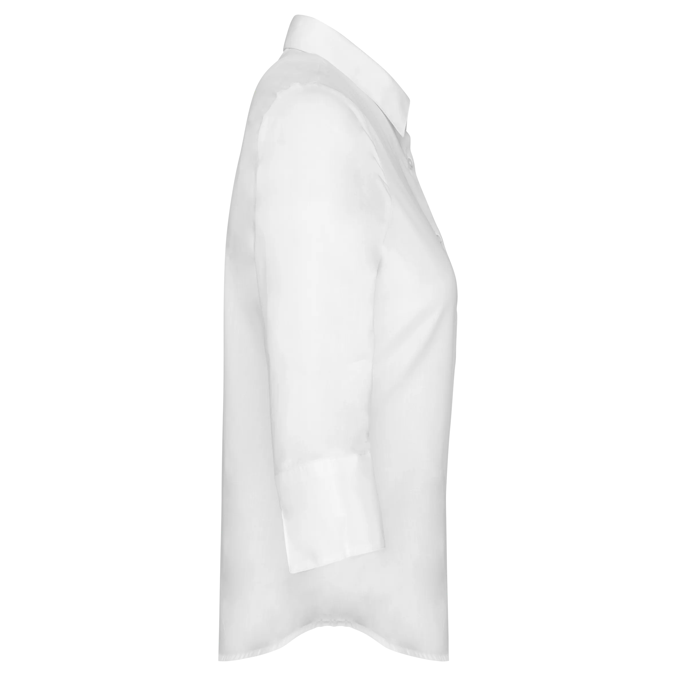 Camisa popelina de polialgodón manga 3/4 de fácil cuidado mujer