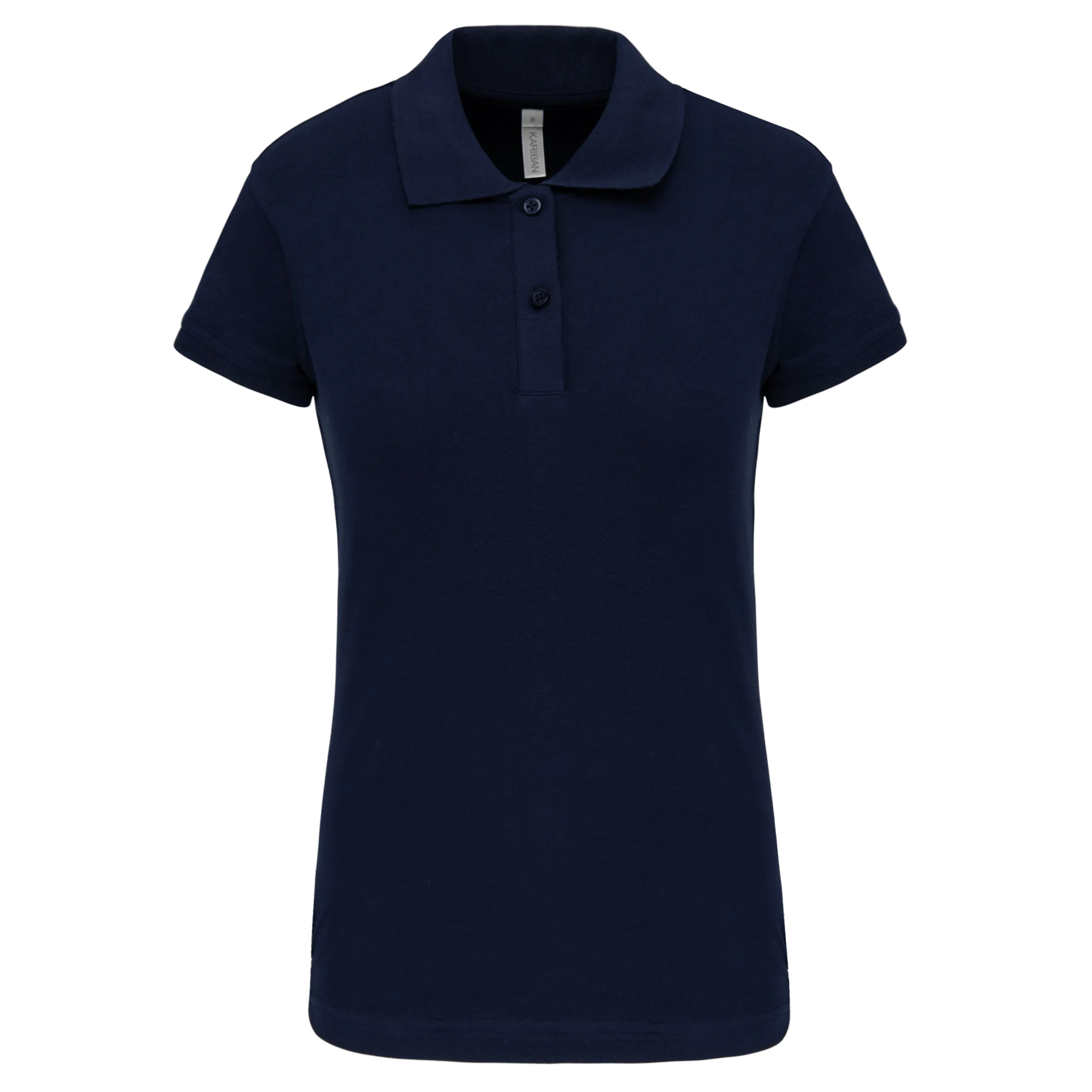 Polo de punto piqué manga corta mujer