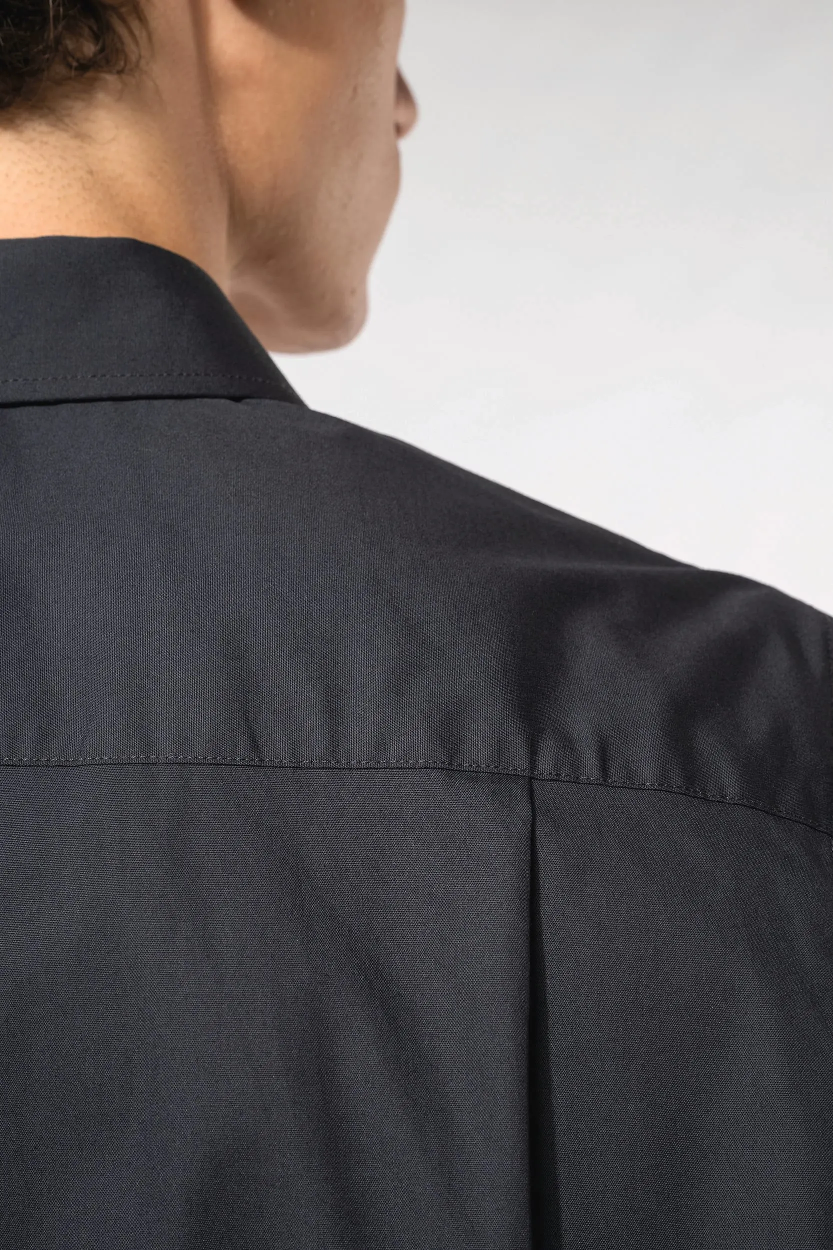 Camisa popelina manga corta hombre