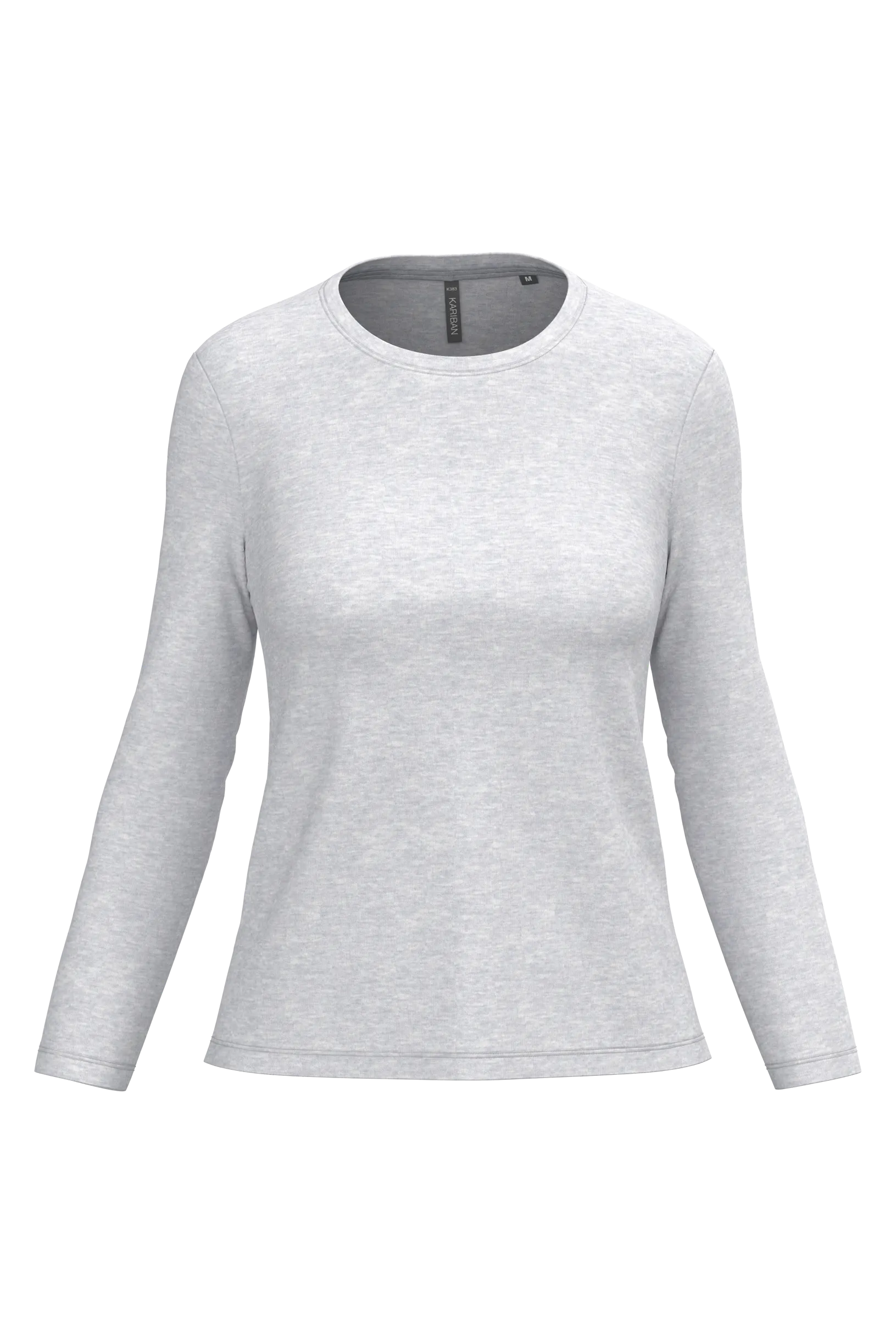 Camiseta manga larga y cuello redondo mujer