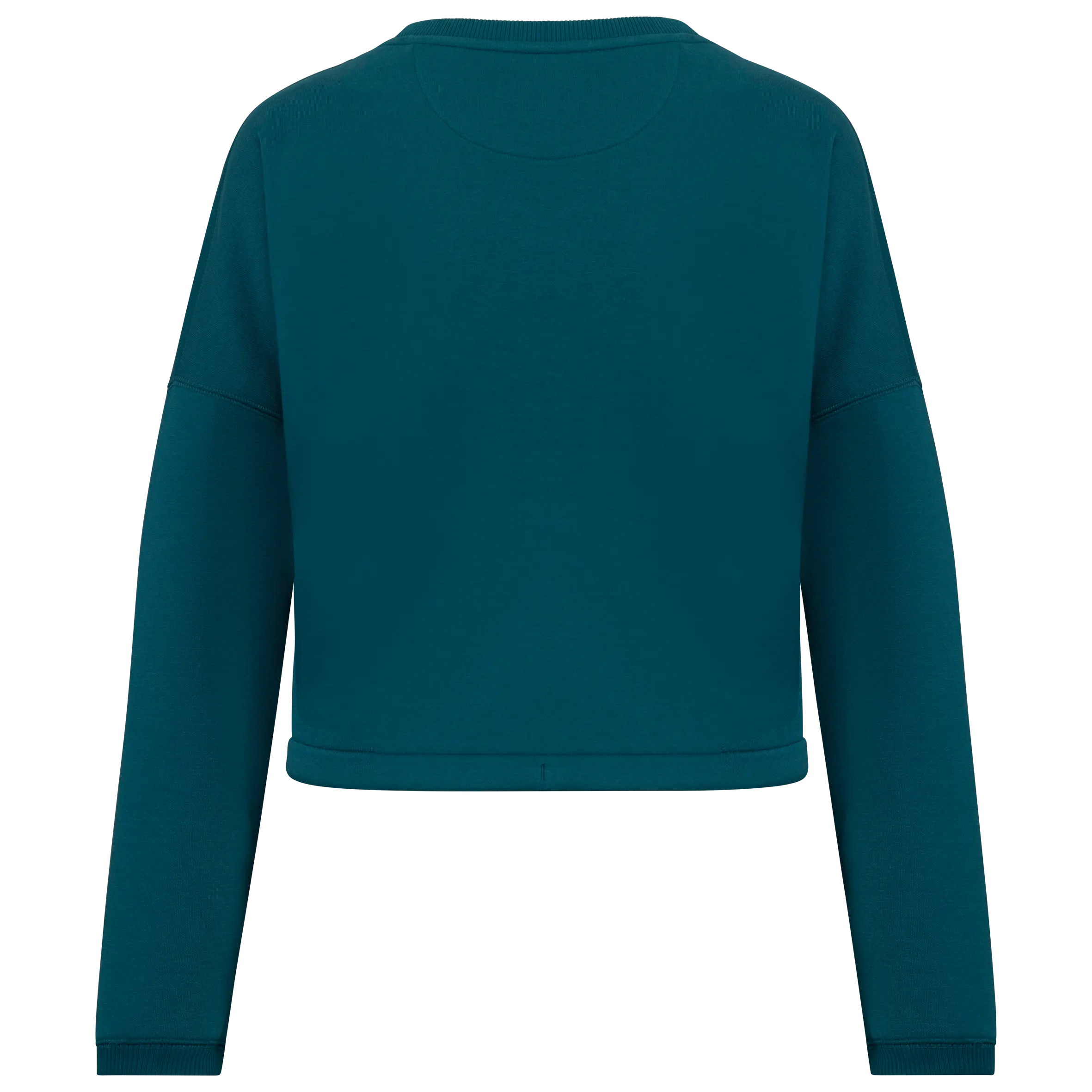 Sudadera ecorresponsable de cuello redondo oversize crop mujer