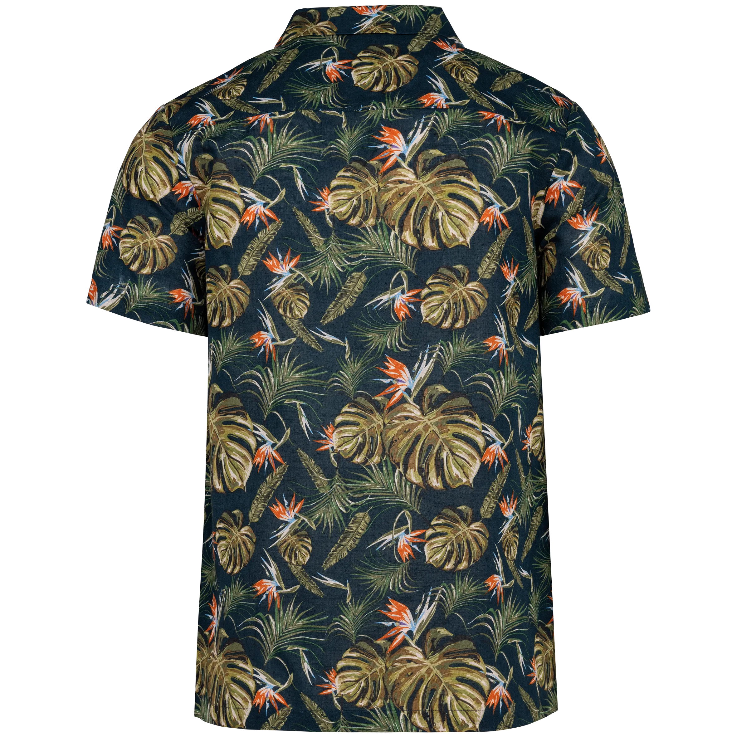 Camisa con estampado hawaiano hombre