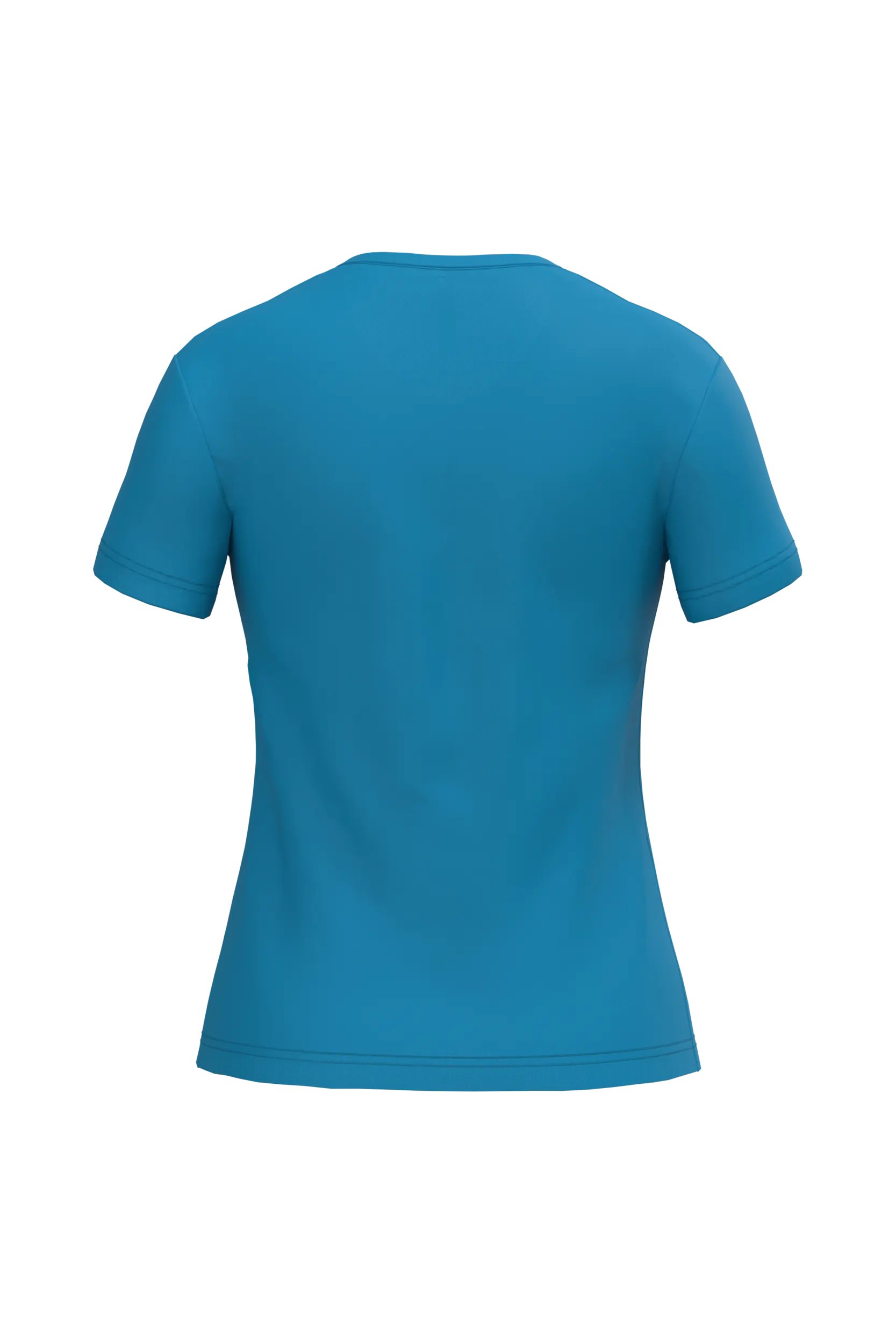 Camiseta de manga cota y cuello de pico mujer