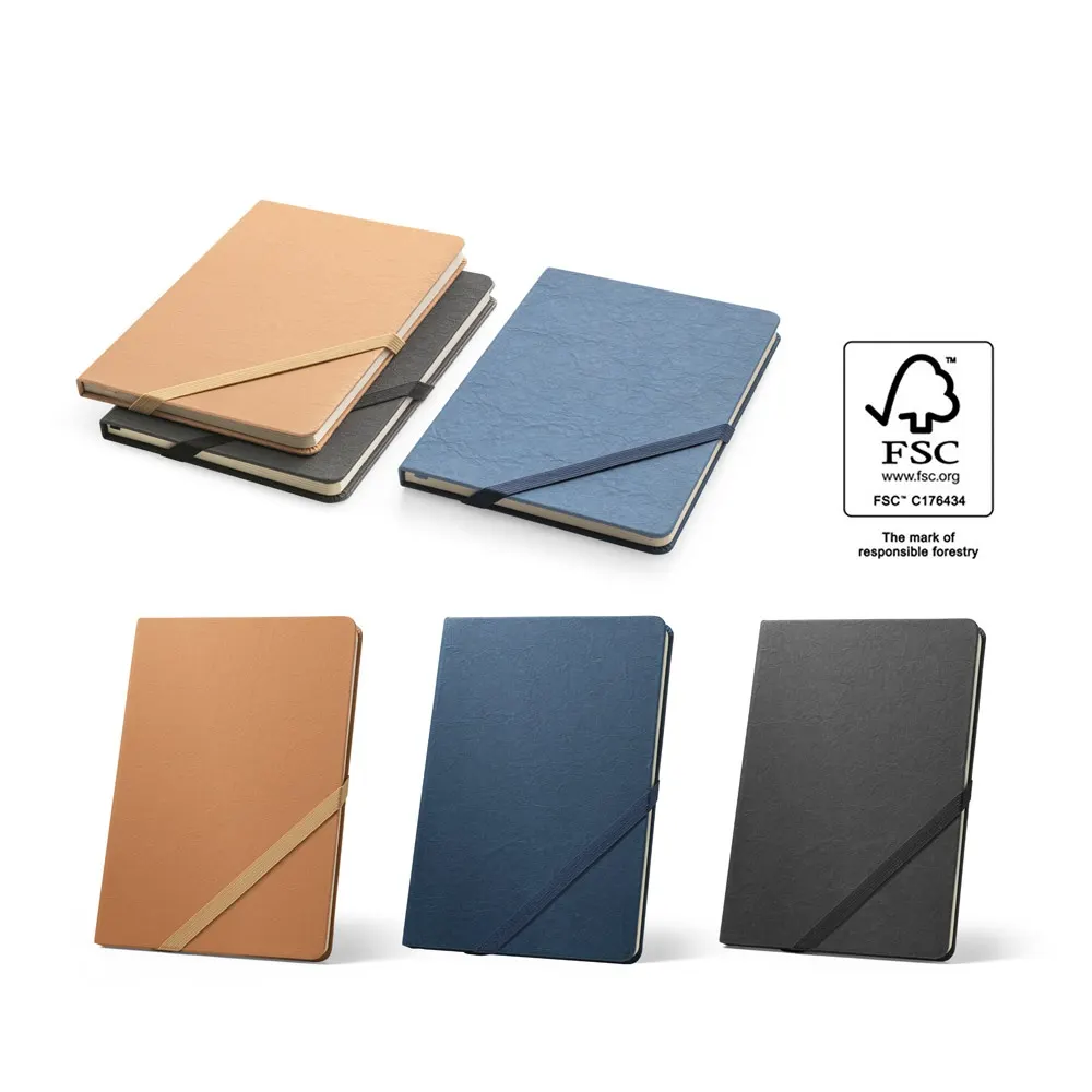 HUXLEY. Cuaderno A5 con tapa dura, fabricado con papel resistente al agua