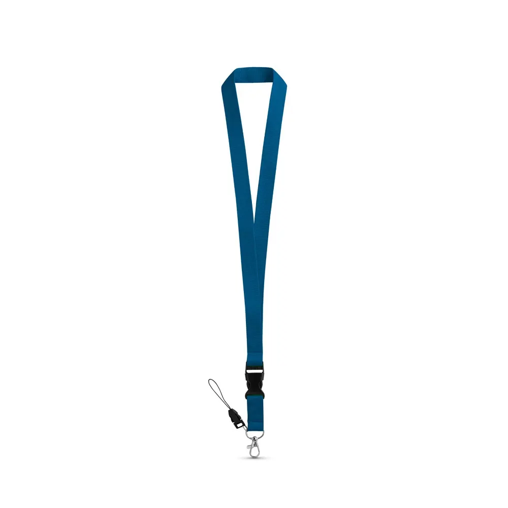 ANQUETIL. Lanyard de poliéster con mosquetón metálico