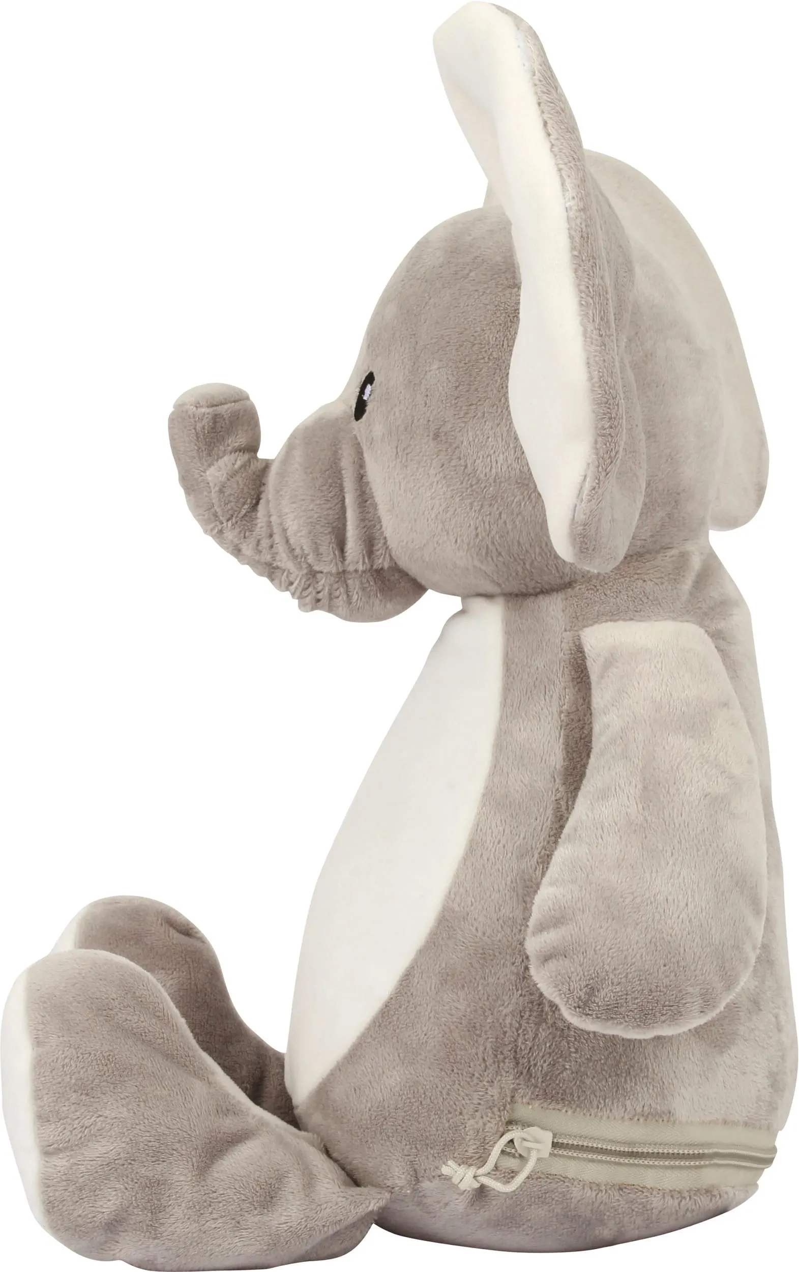 Elefante de peluche con cremallera