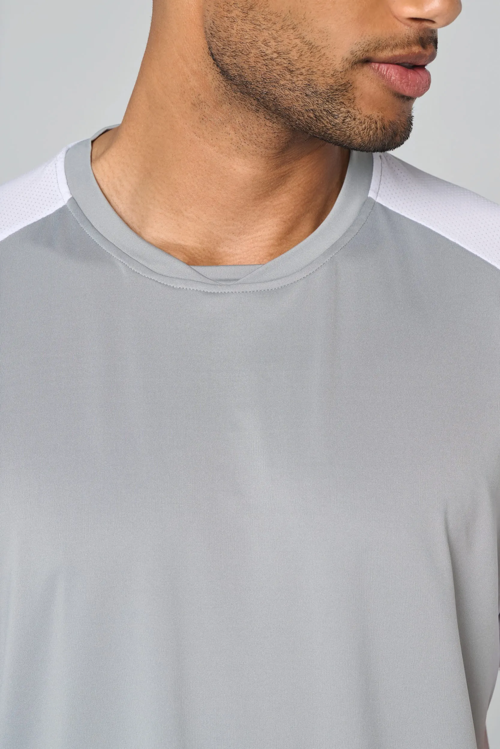 Camiseta de pádel bicolor mangas raglán hombre