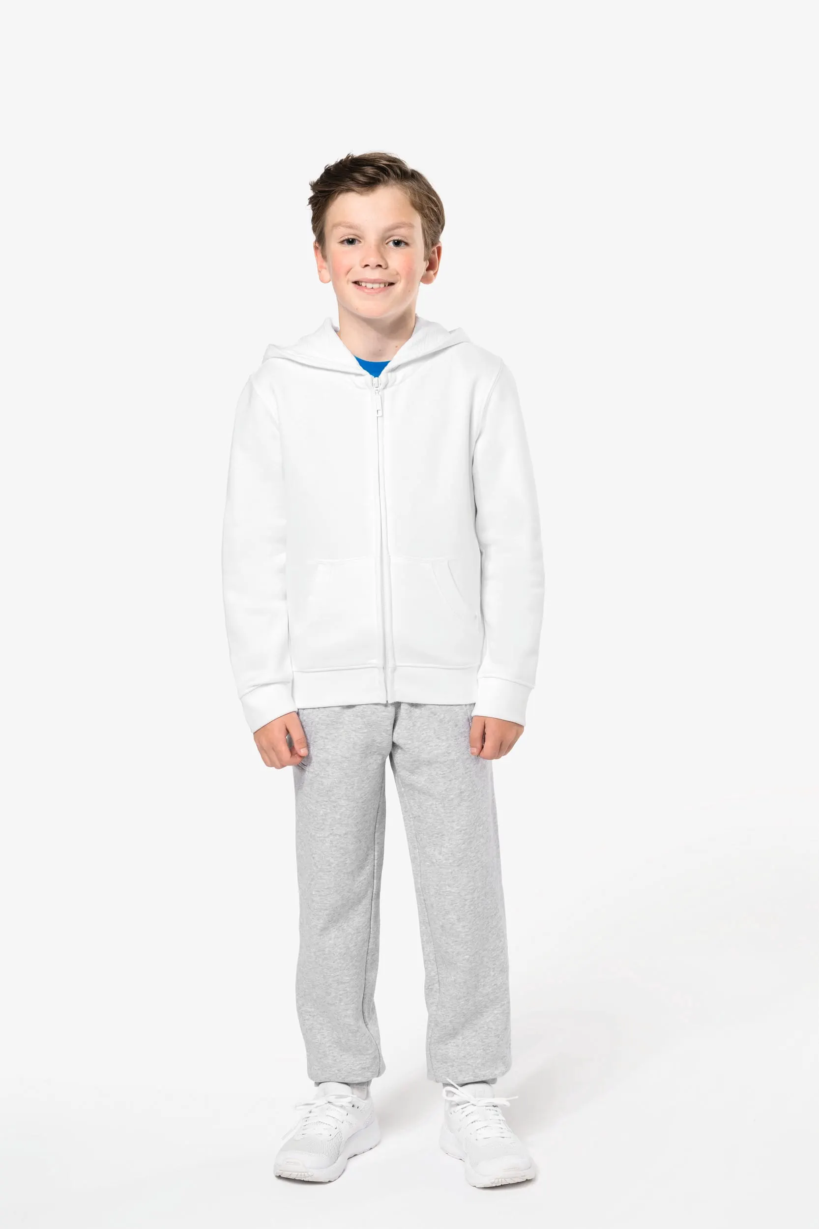 Sudadera capucha y cremallera niños