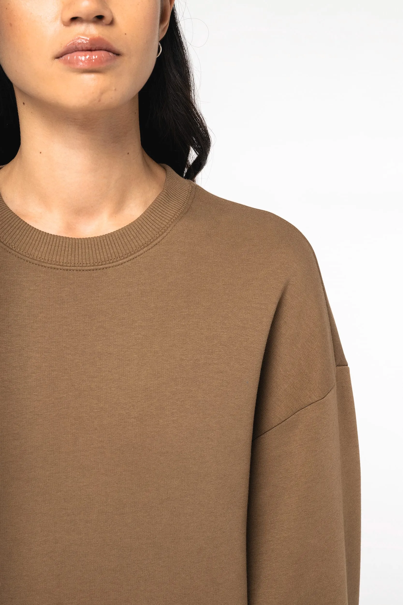 Sudadera ecorresponsable cuello redondo oversize unisex