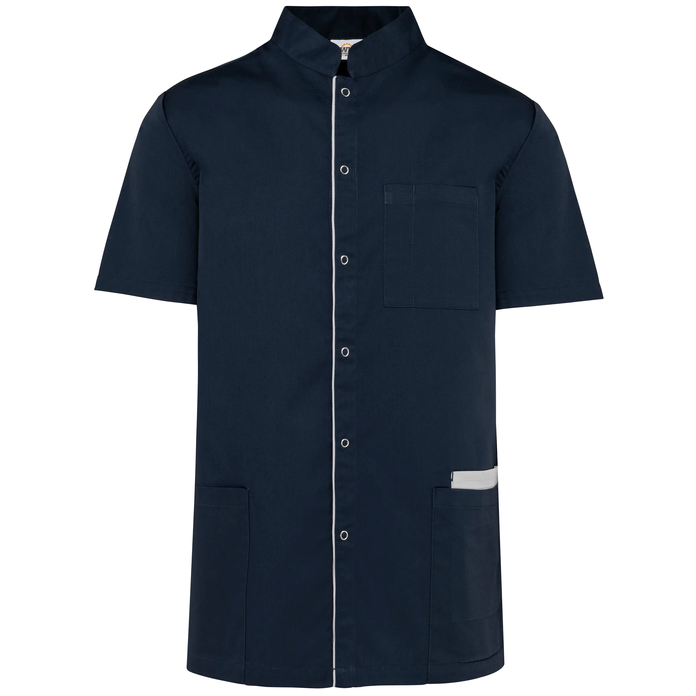Blusa polialgodón con botones a presión hombre