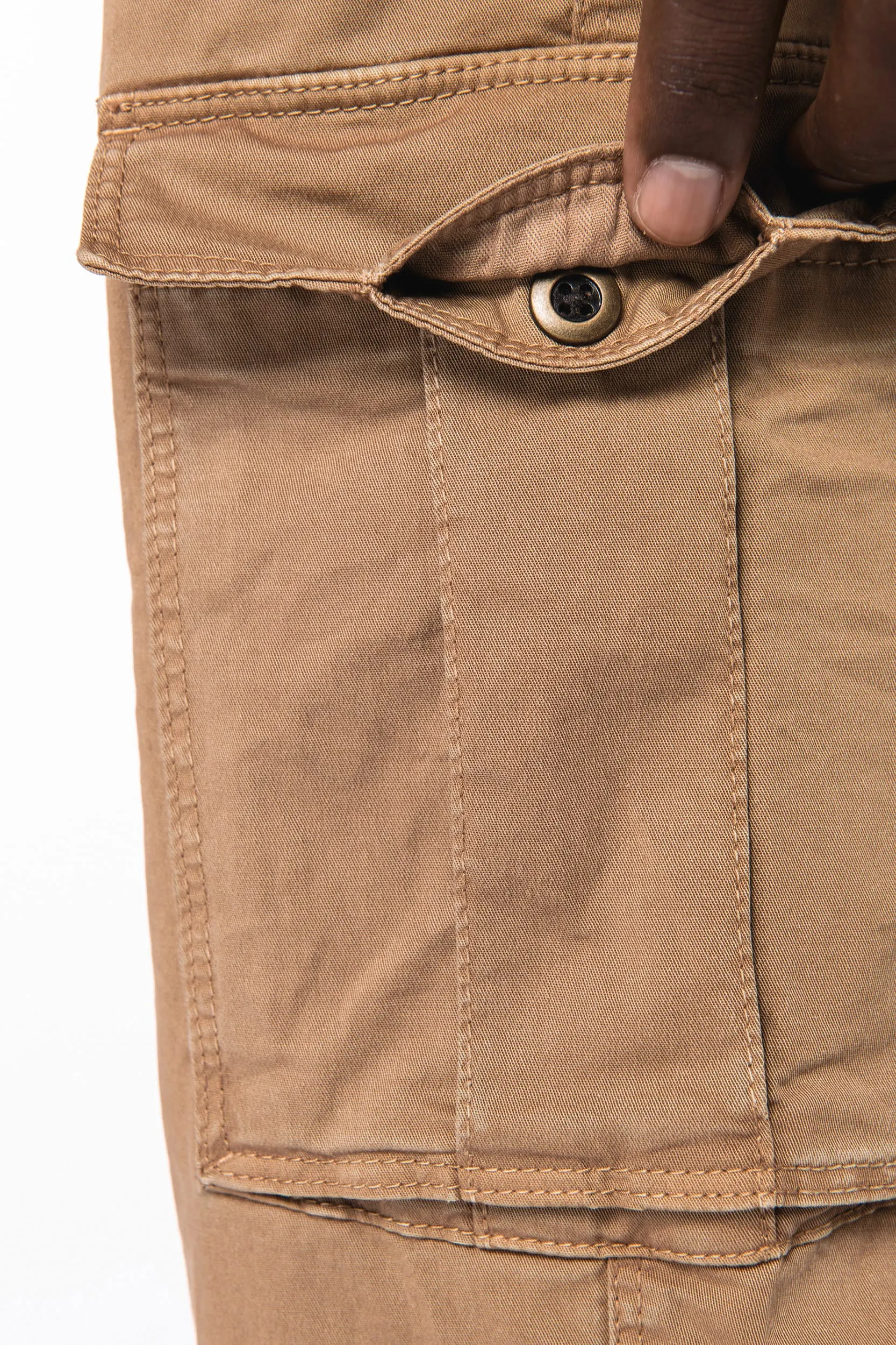 Pantalón cargo ecorresponsable efecto lavado hombre