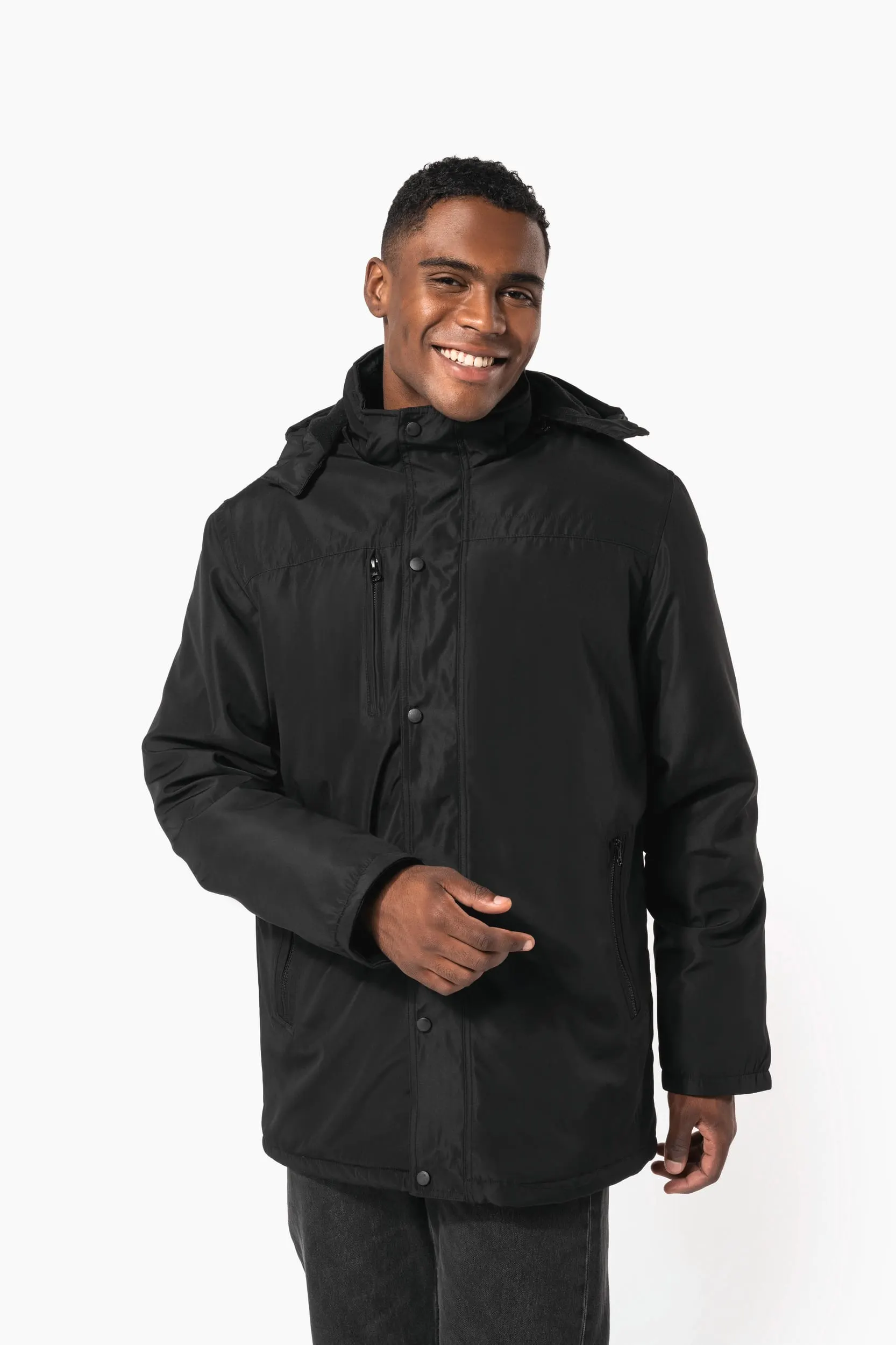 Parka con capucha extraíble