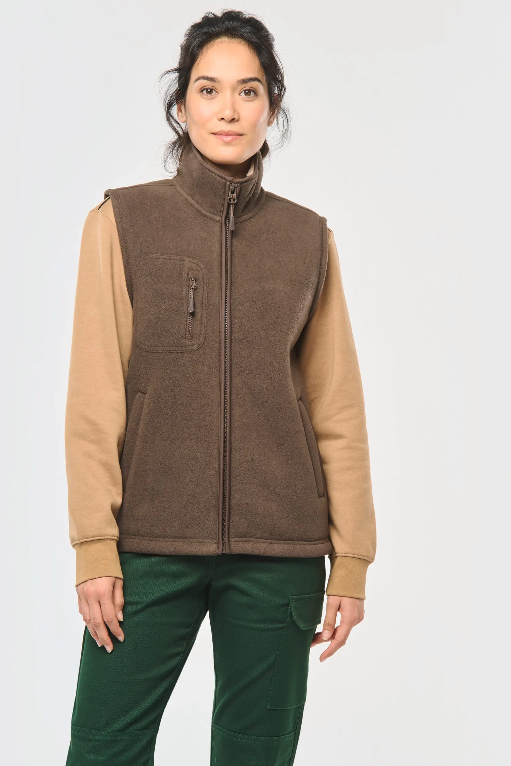 Chaleco polar con interior de sherpa unisex