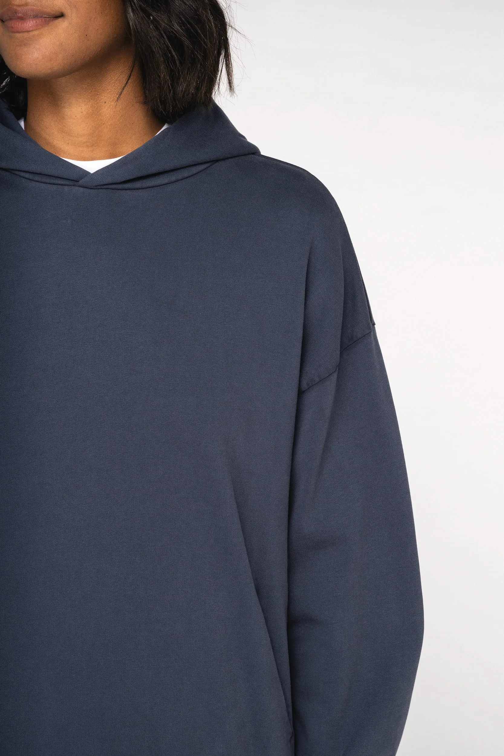 Sudadera ecorresponsable con capucha efecto lavado oversize unisex