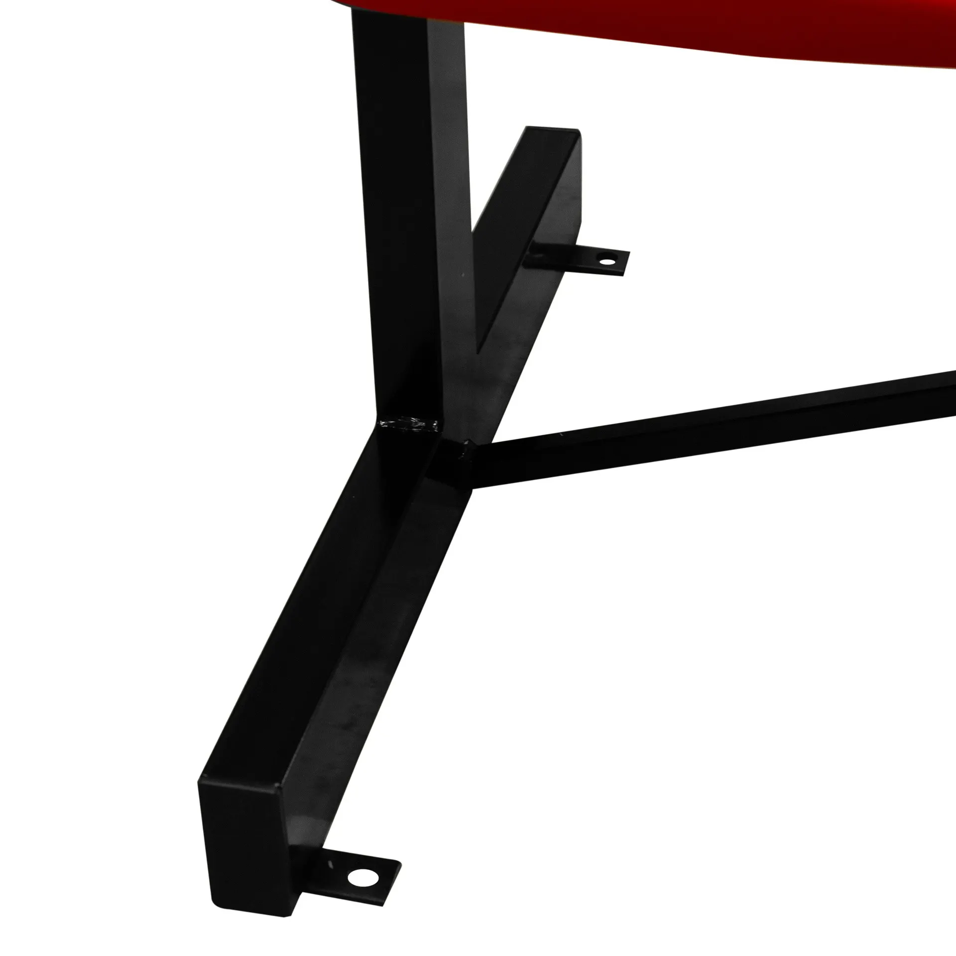 BANCO METÁLICO NEW CON ASIENTO ROJO PVC -5 PLAZAS- RESPALTO ALTO