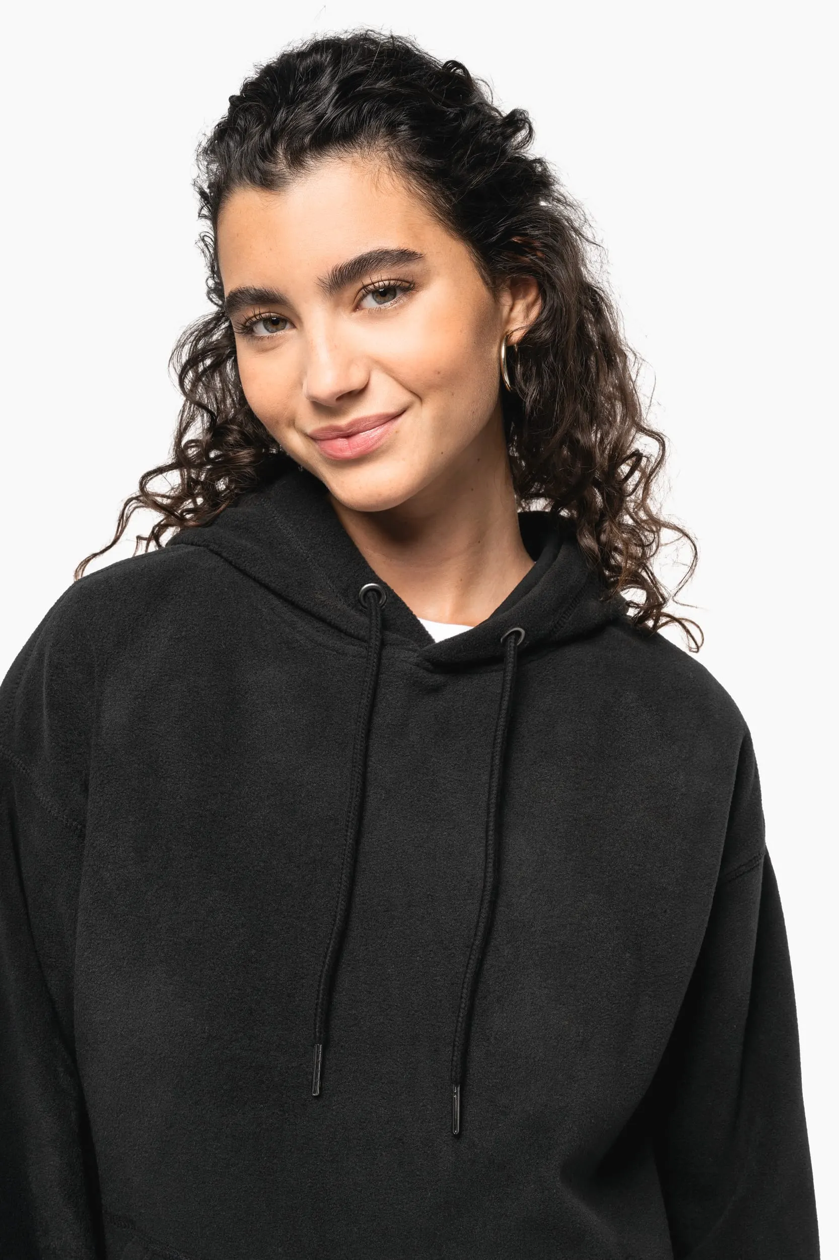 Sudadera oversize con capucha - micropolar reciclado - Unisex