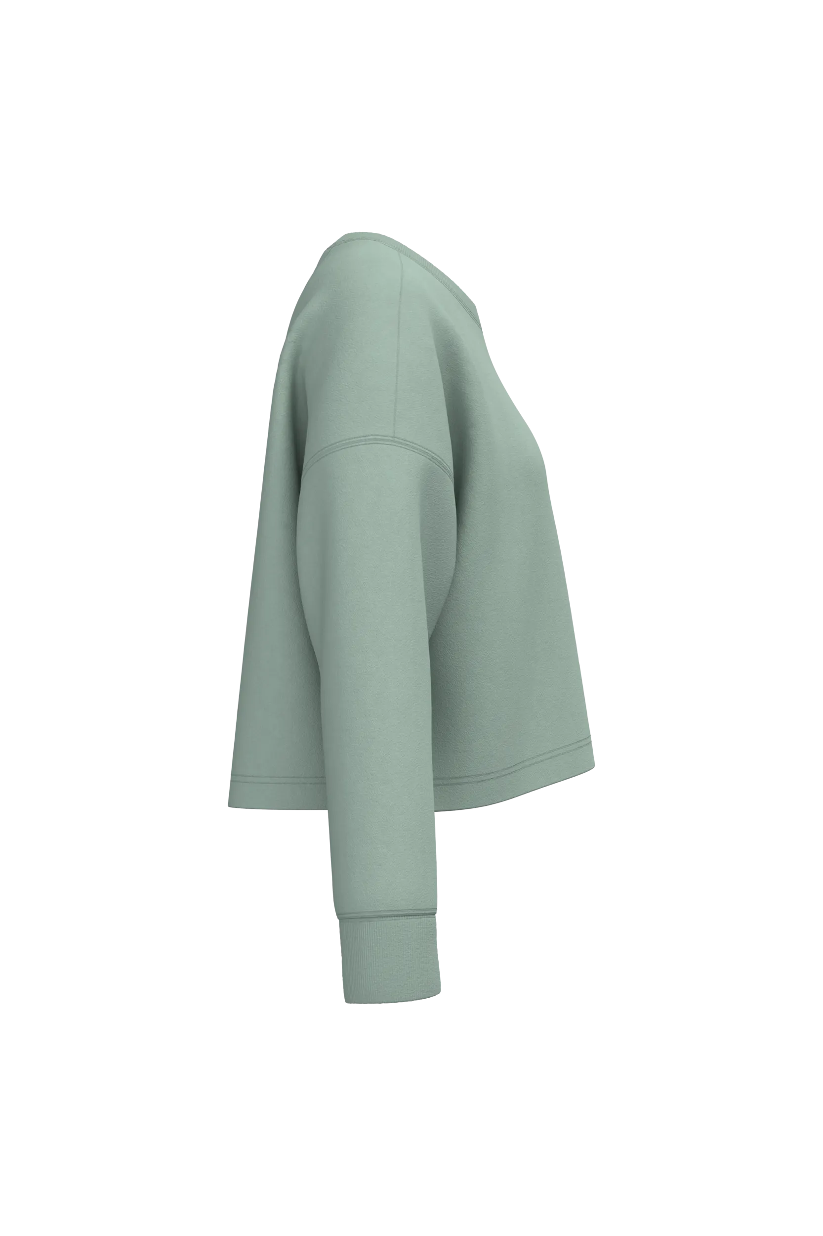 Sudadera crop cuello redondo mujer