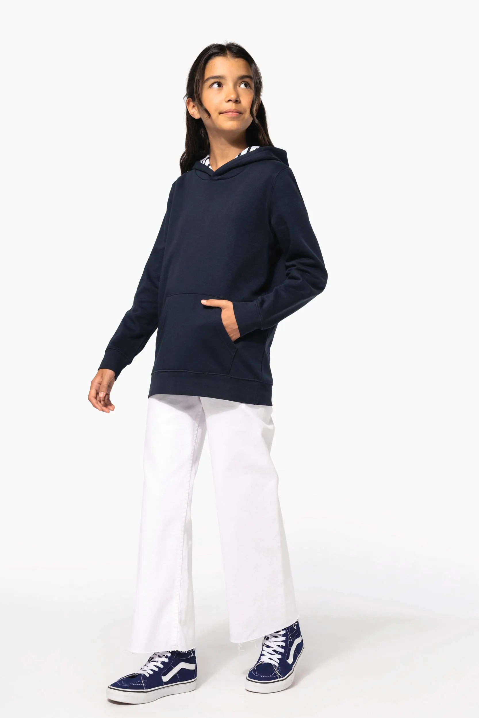 Sudadera con capucha de forro contrastado infantil