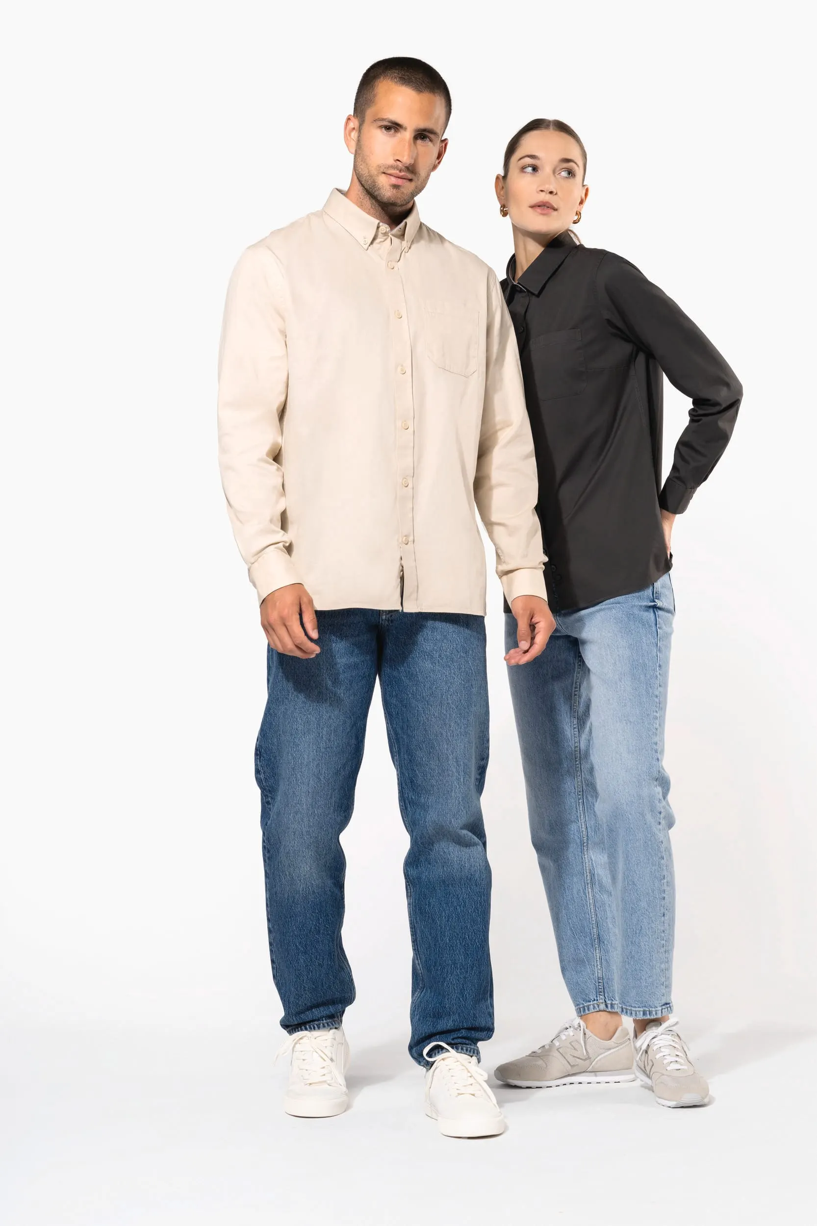 Camisa de algodón Nevada de manga larga para hombre