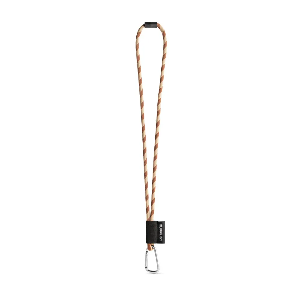 SET Lanyard TUBE Long (Ø 7 mm) con mosquetón en forma de D de 55 mm y cierre de seguridad de Ø 7 mm