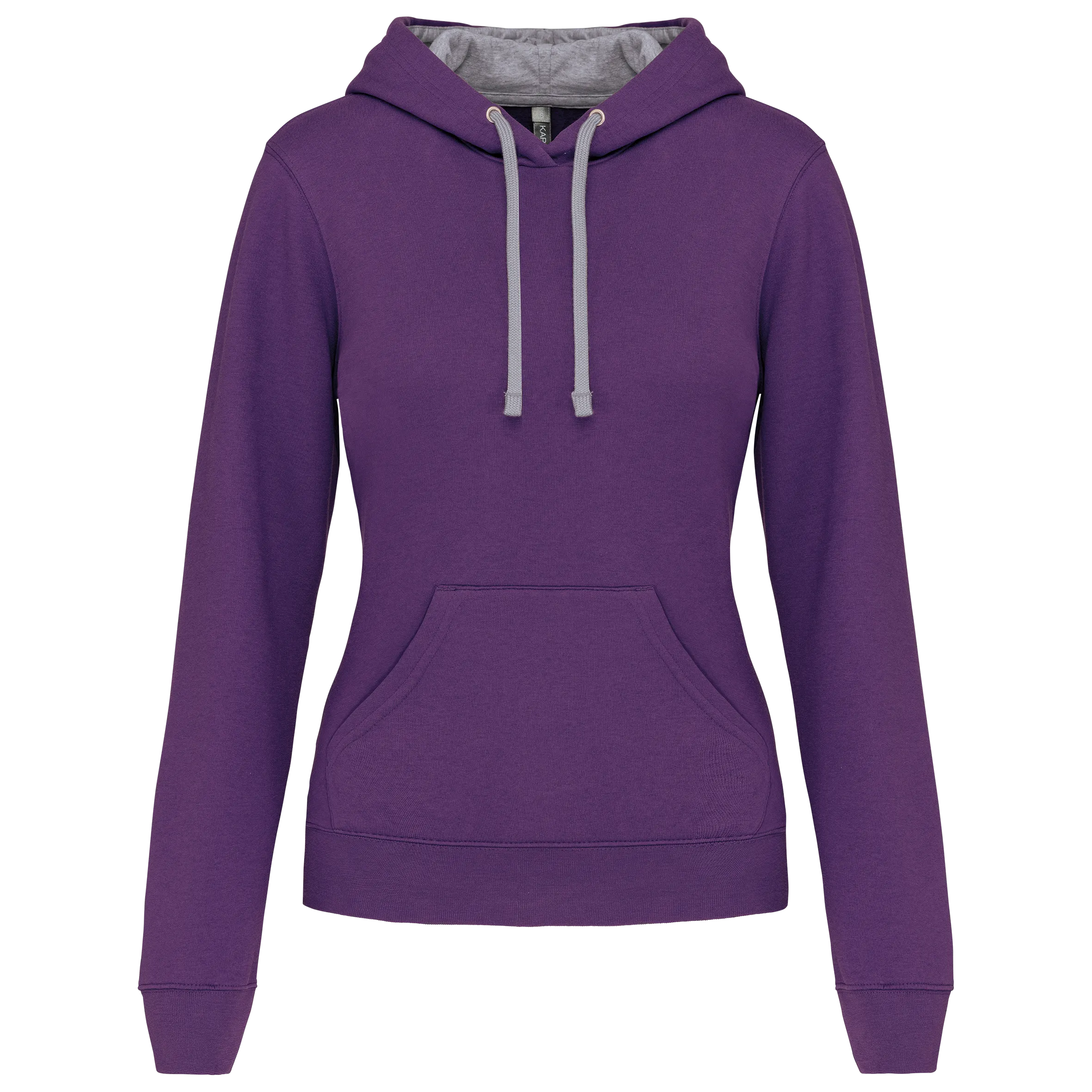 Sudadera capucha contrastada mujer