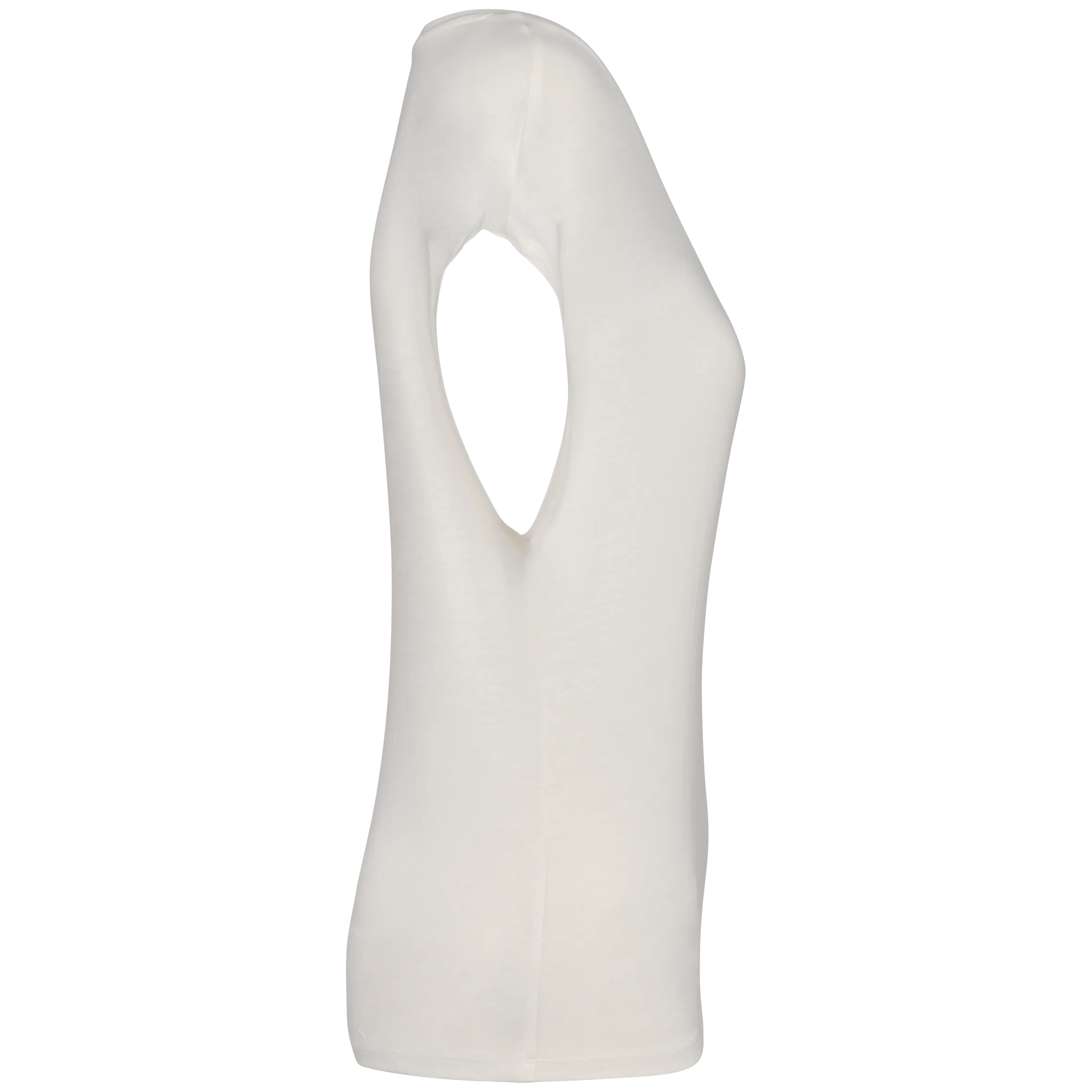 Camiseta ecorresponsable holgada con cuello de pico mujer