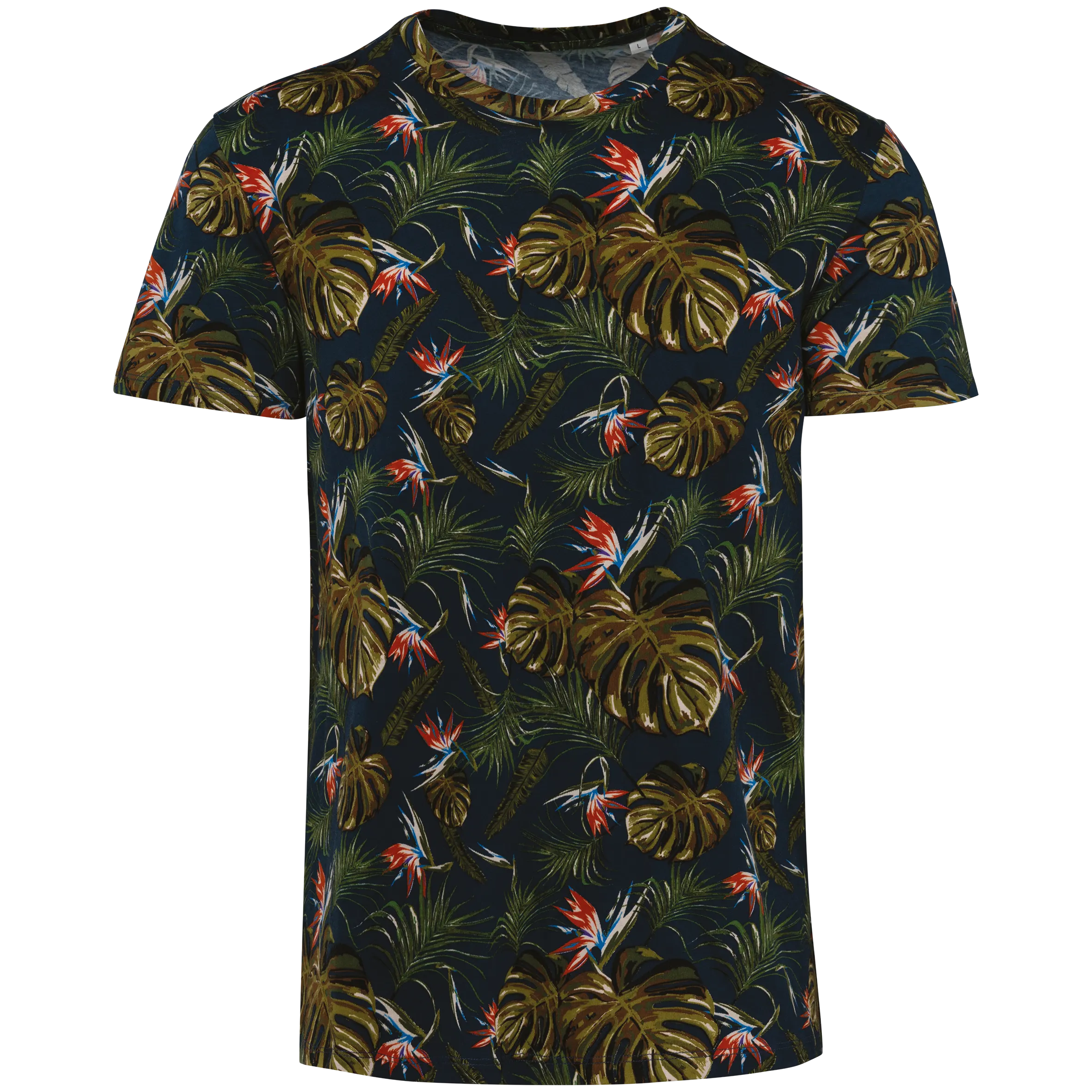Camiseta ecorresponsable con estampado tropical hombre