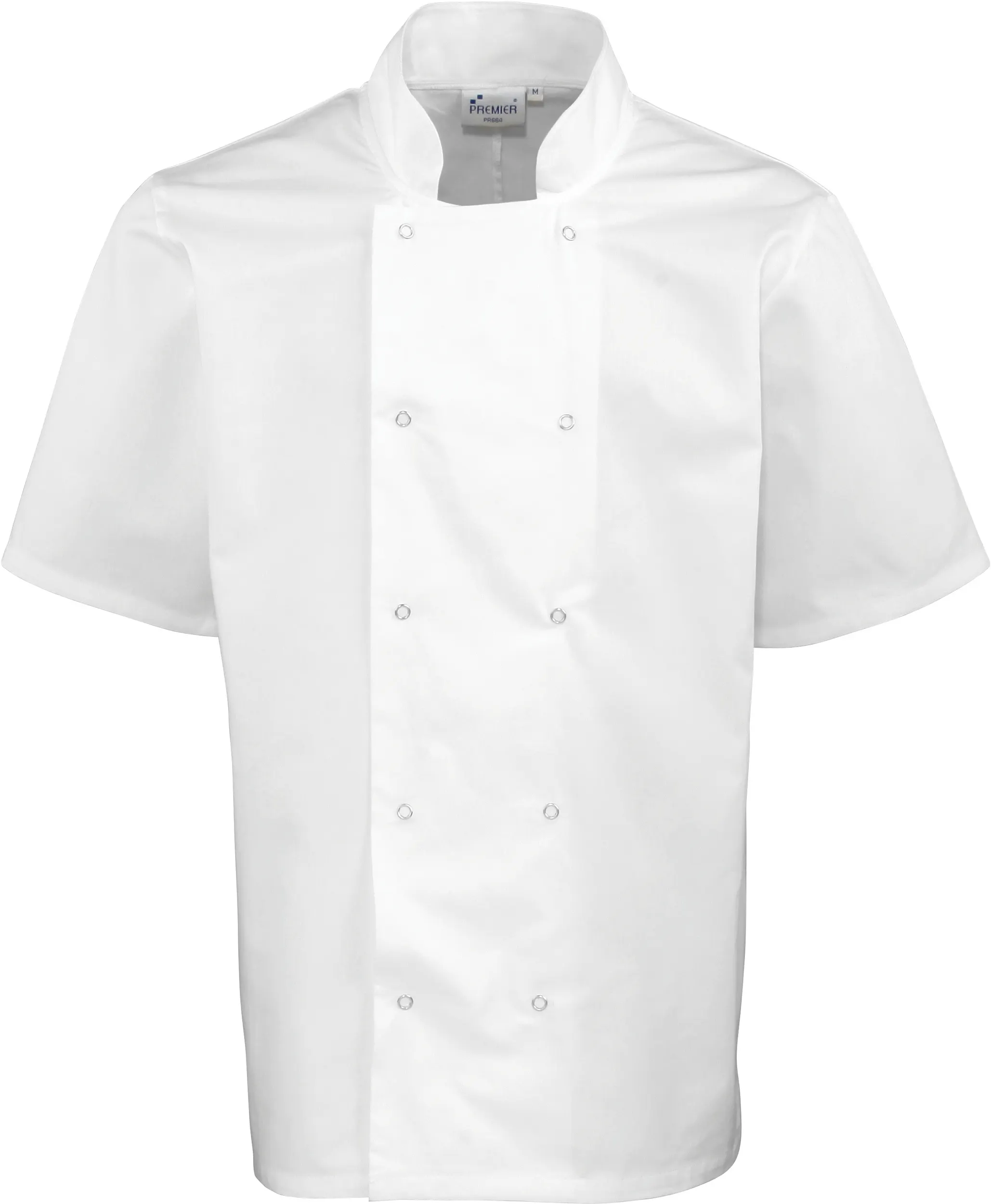Chaqueta de cocina botones a presión manga corta