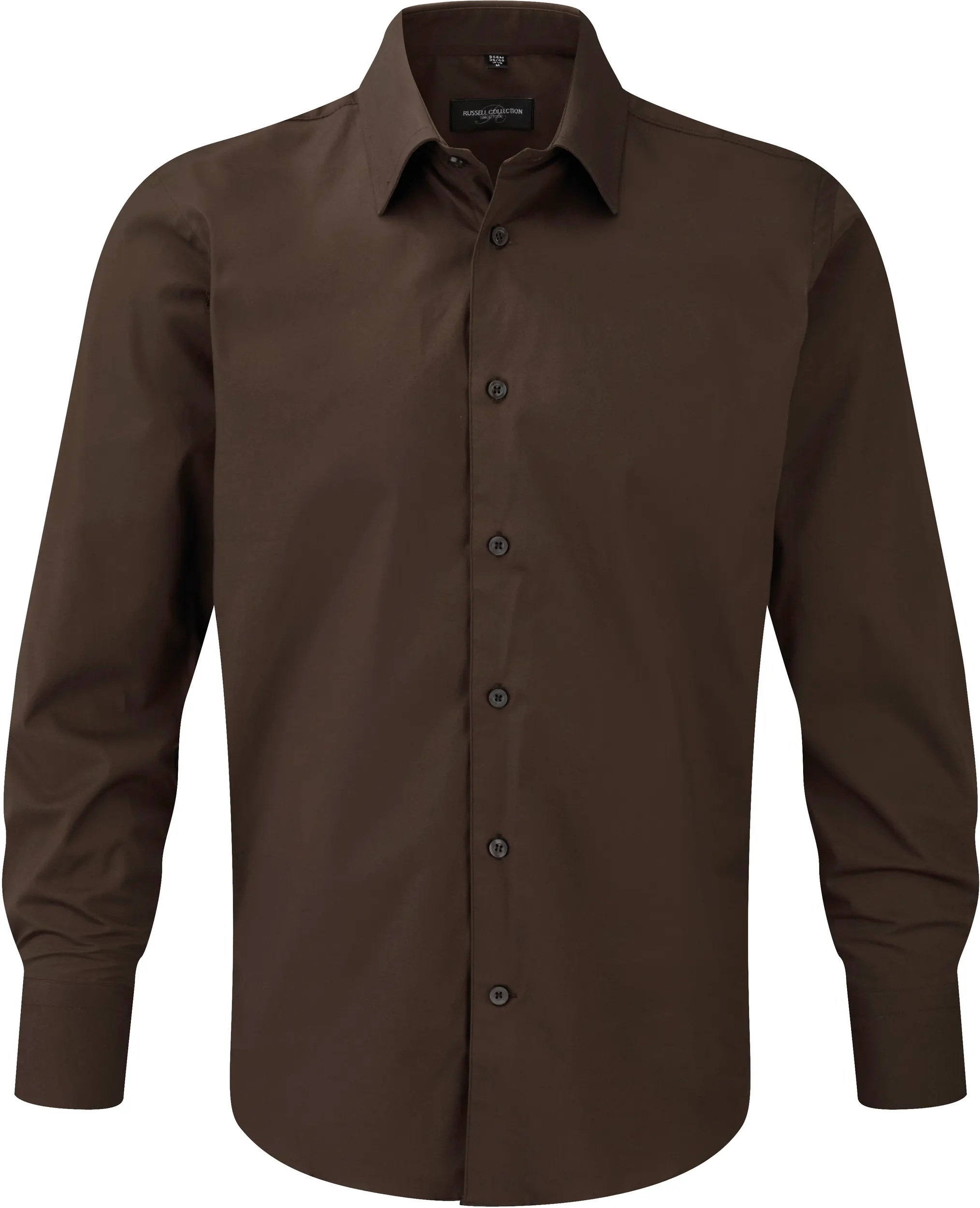 Camisa entallada manga larga hombre
