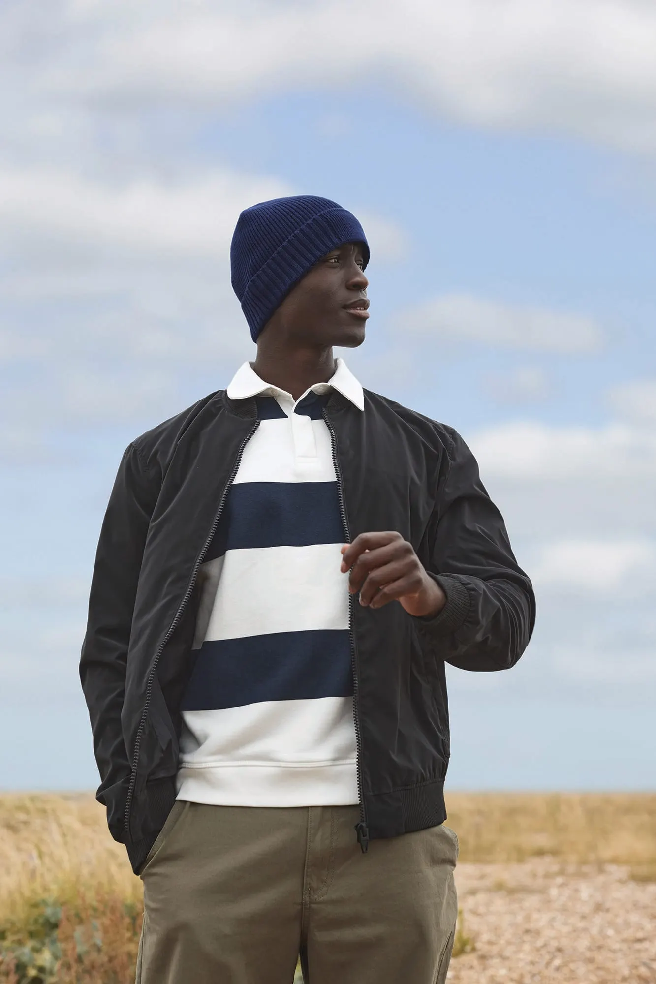 Gorro de algodón orgánico con parche técnico