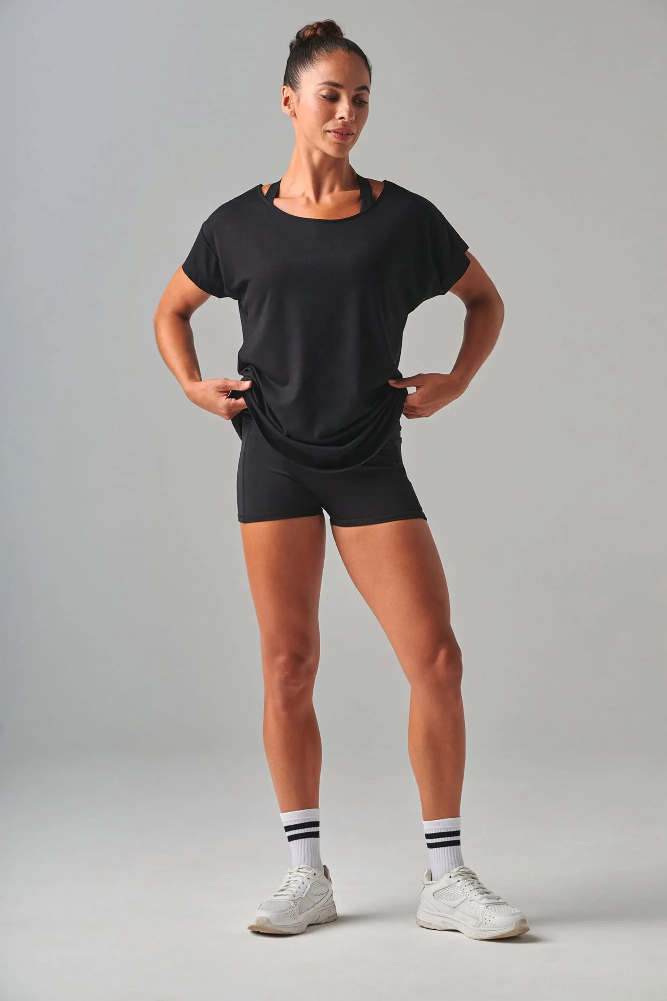 Short para mujer con bolsillo para teléfono<br/>