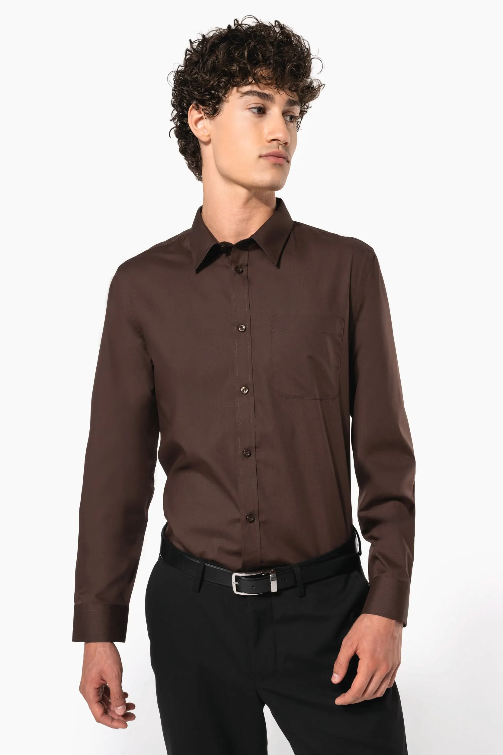 Camisa popelina de polialgodón de fácil cuidado hombre
