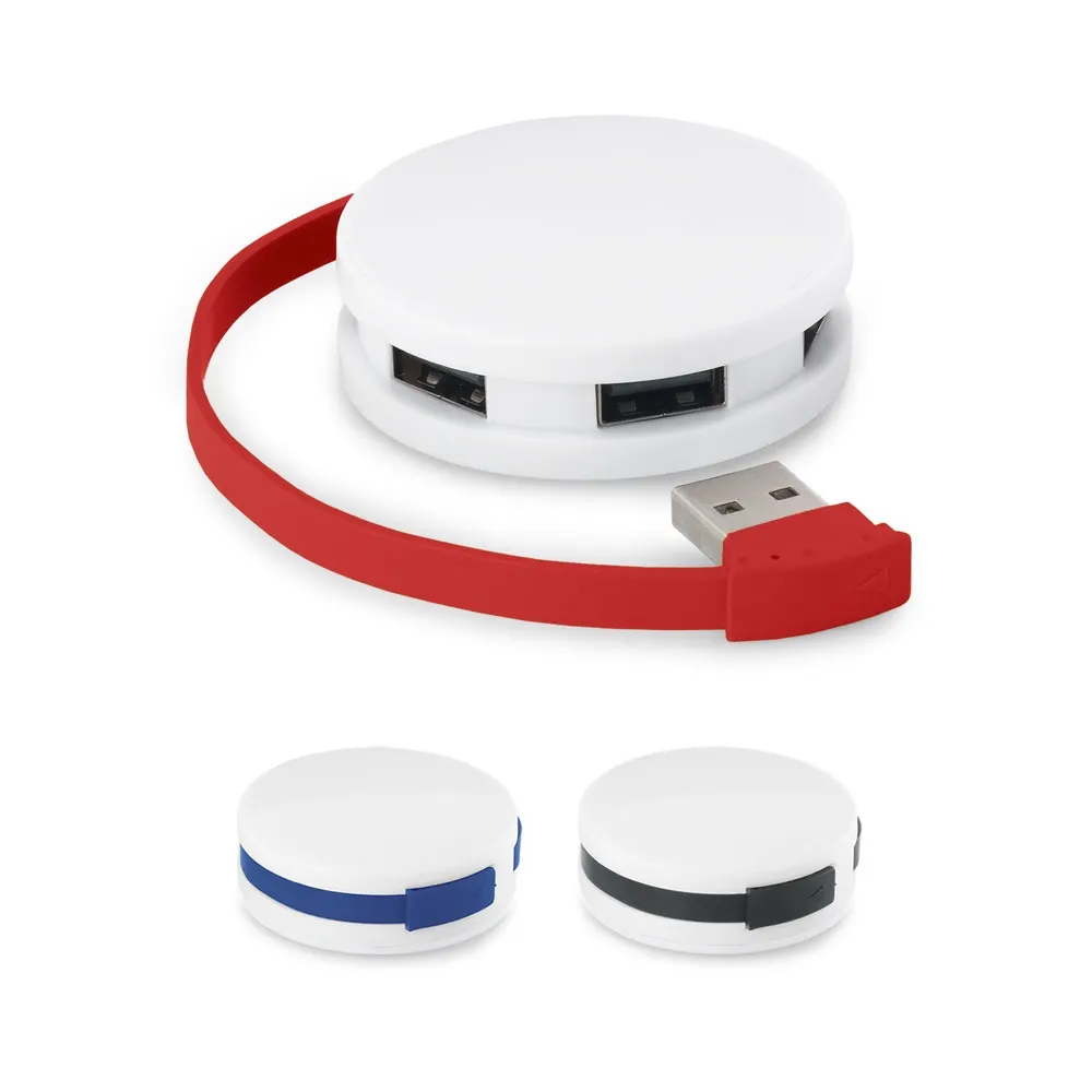 GARDNER. HUB con cable y 4 puertos USB-A, fabricados en ABS