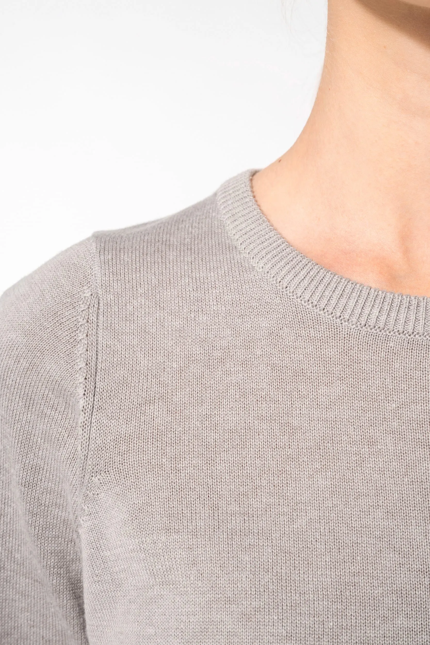 Jersey cuello redondo manga larga mujer