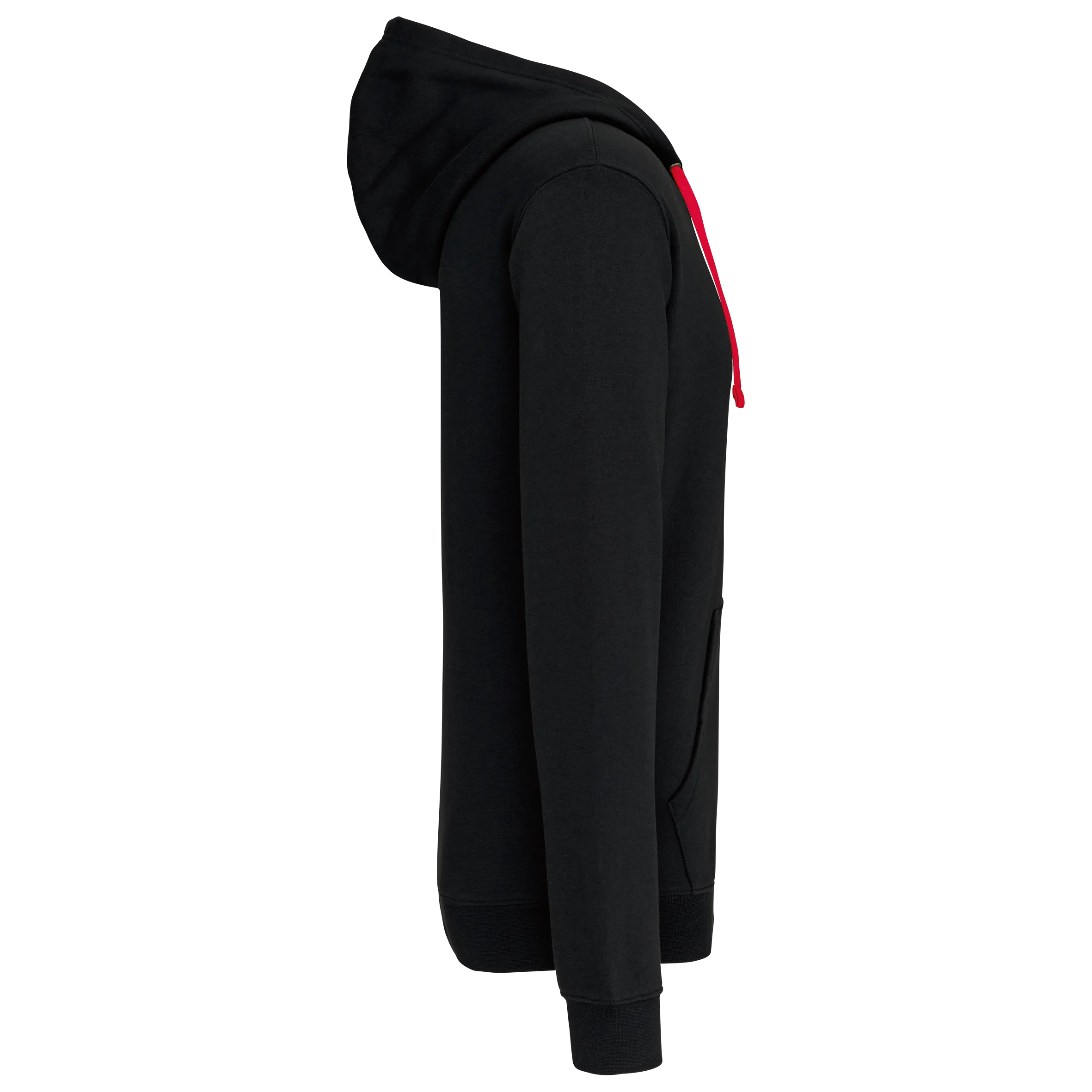 Sudadera capucha y cremallera contrastada