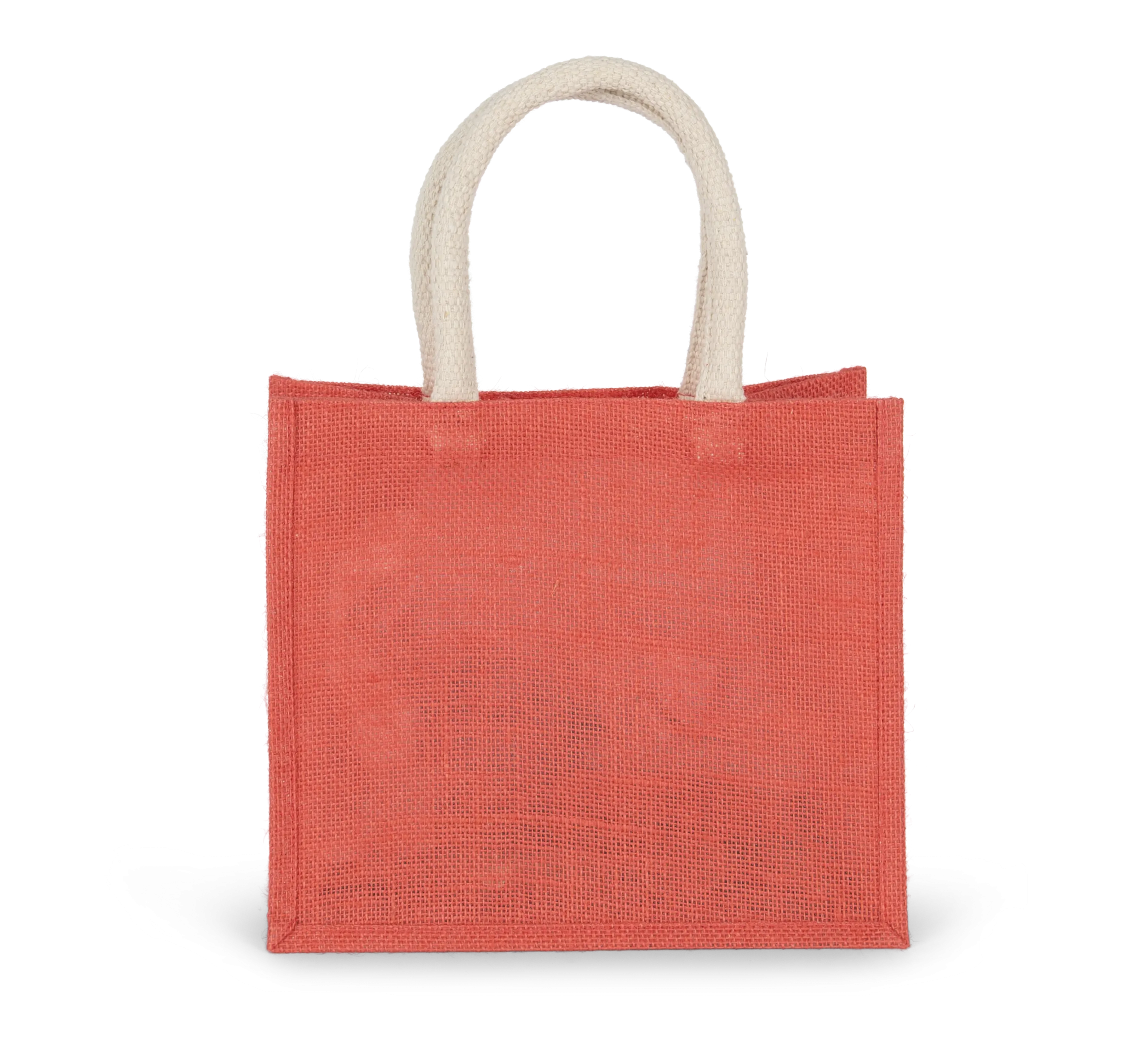 Bolsa estilo tote de tela de yute, modelo mediano