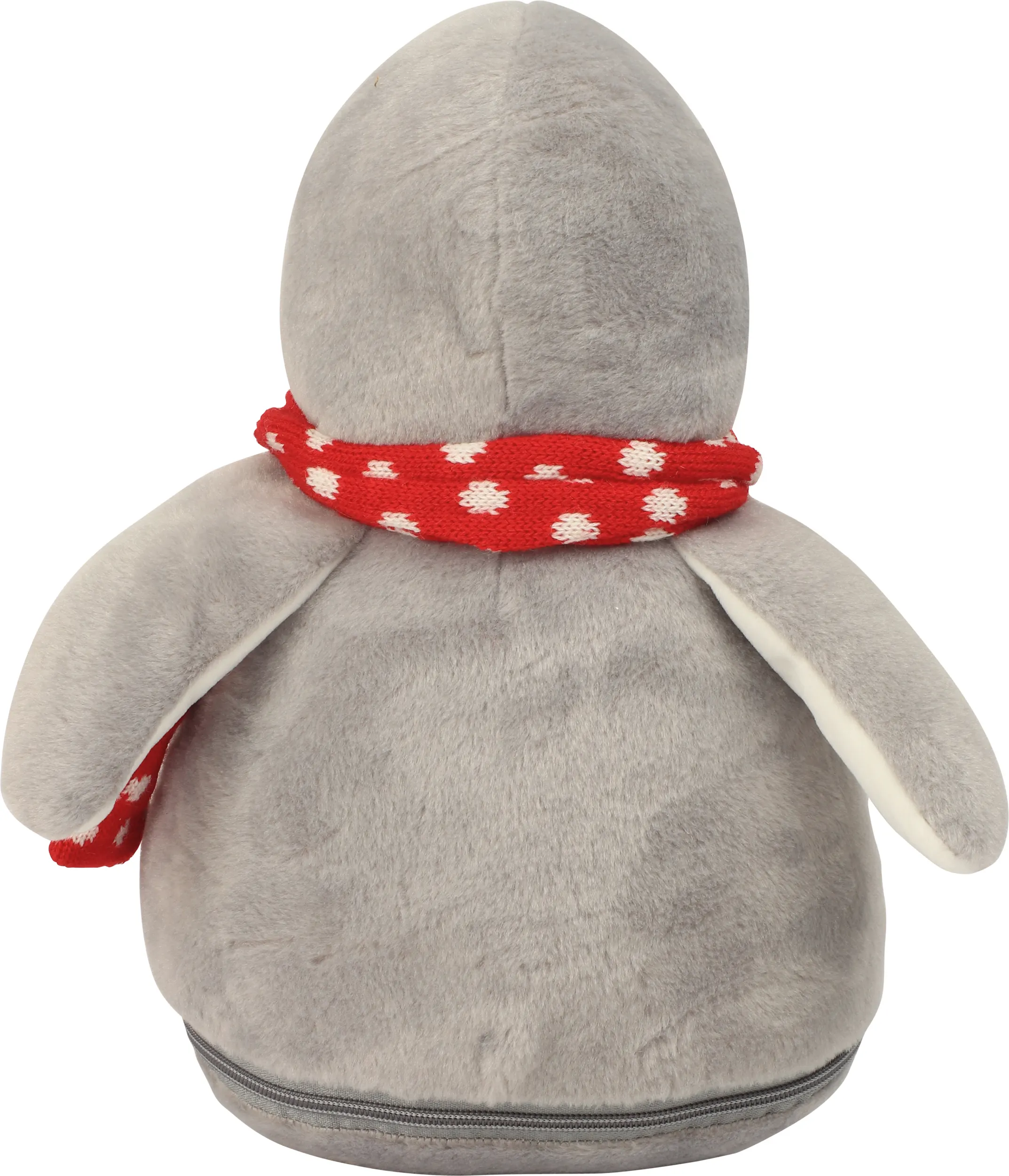 Pingüino de peluche con cremallera