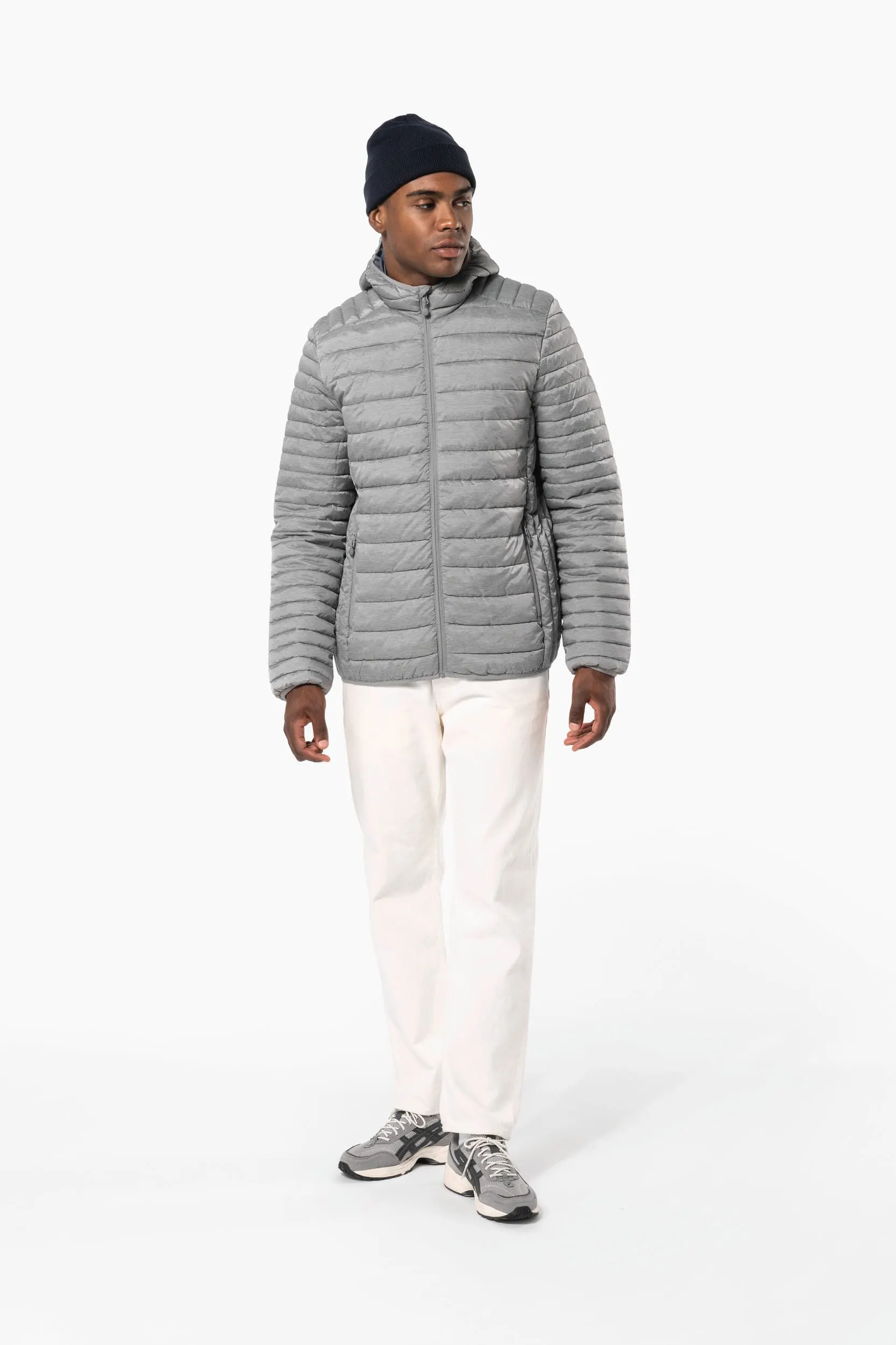 Chaqueta acolchada y ligera con capucha hombre