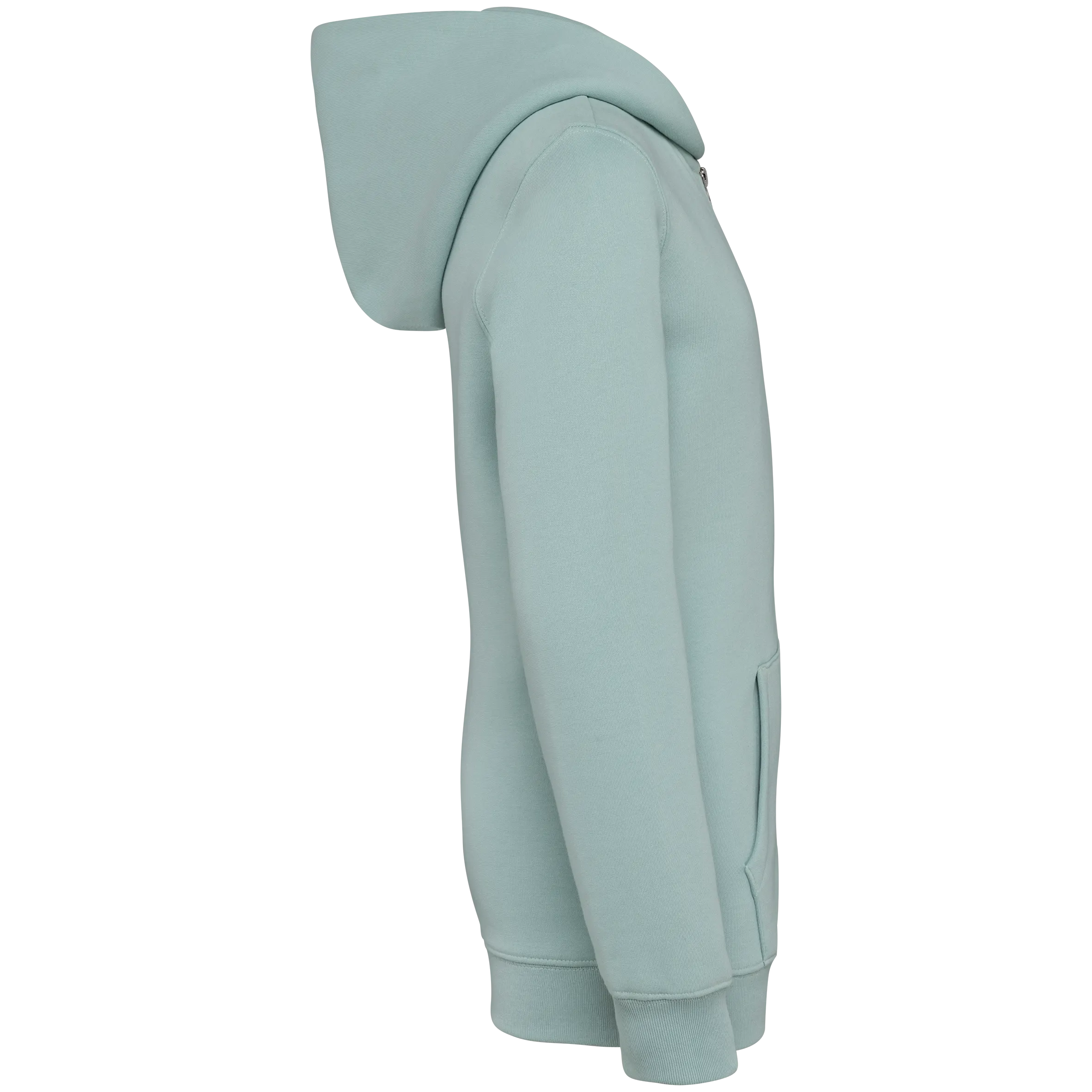 Sudadera ecorresponsable con capucha y cremallera infantil