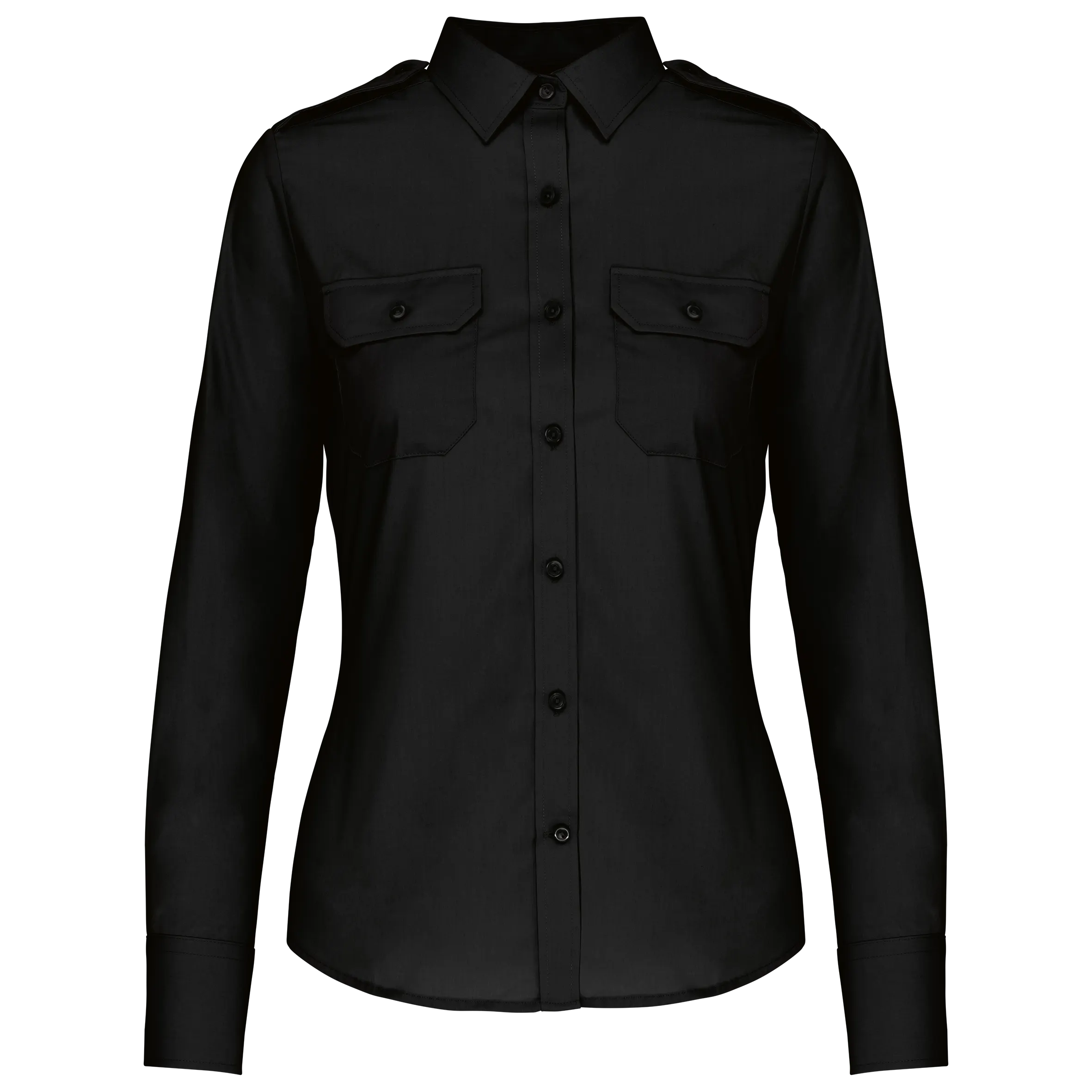 Camisa piloto manga larga mujer