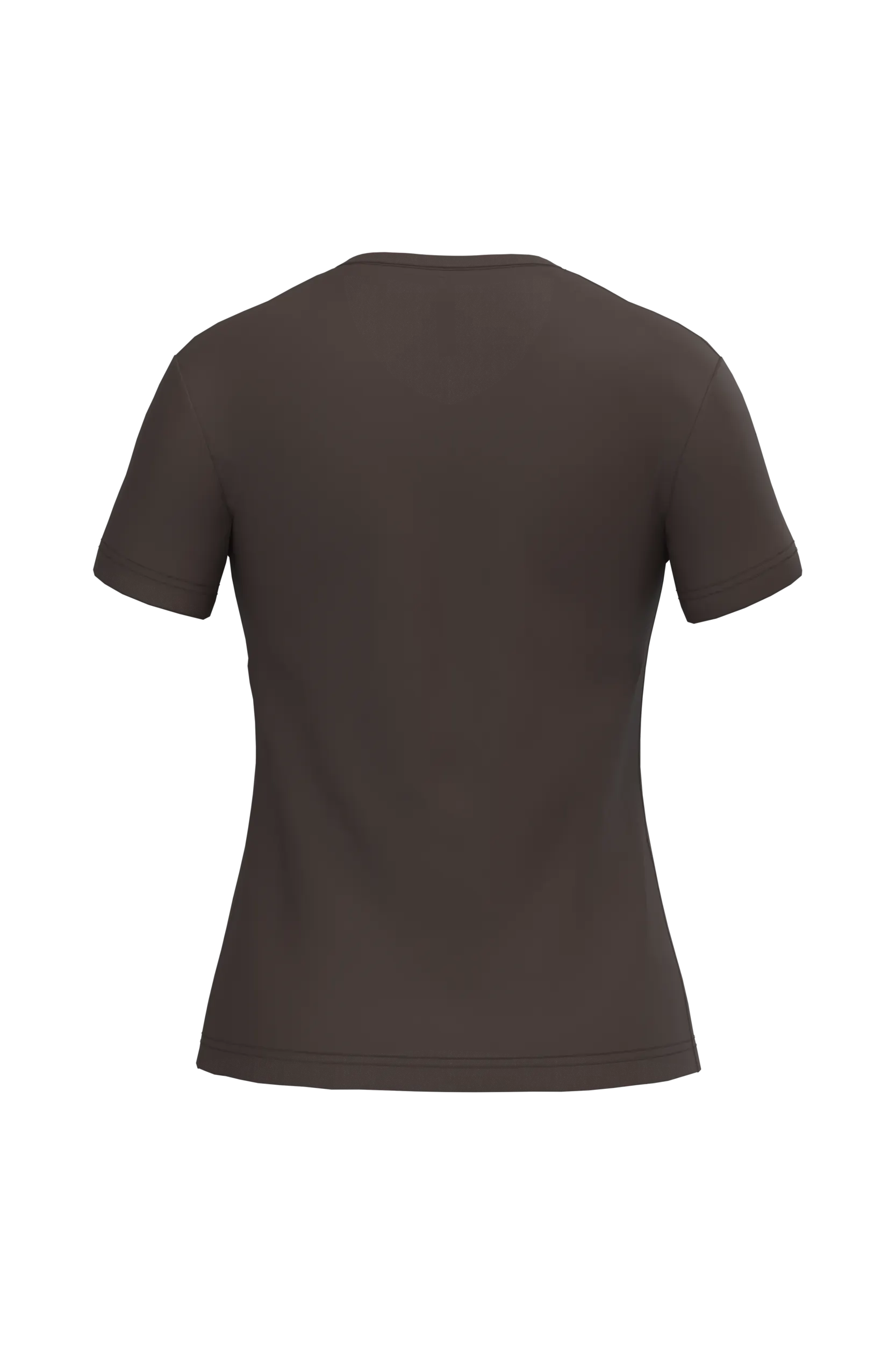 Camiseta de manga cota y cuello de pico mujer