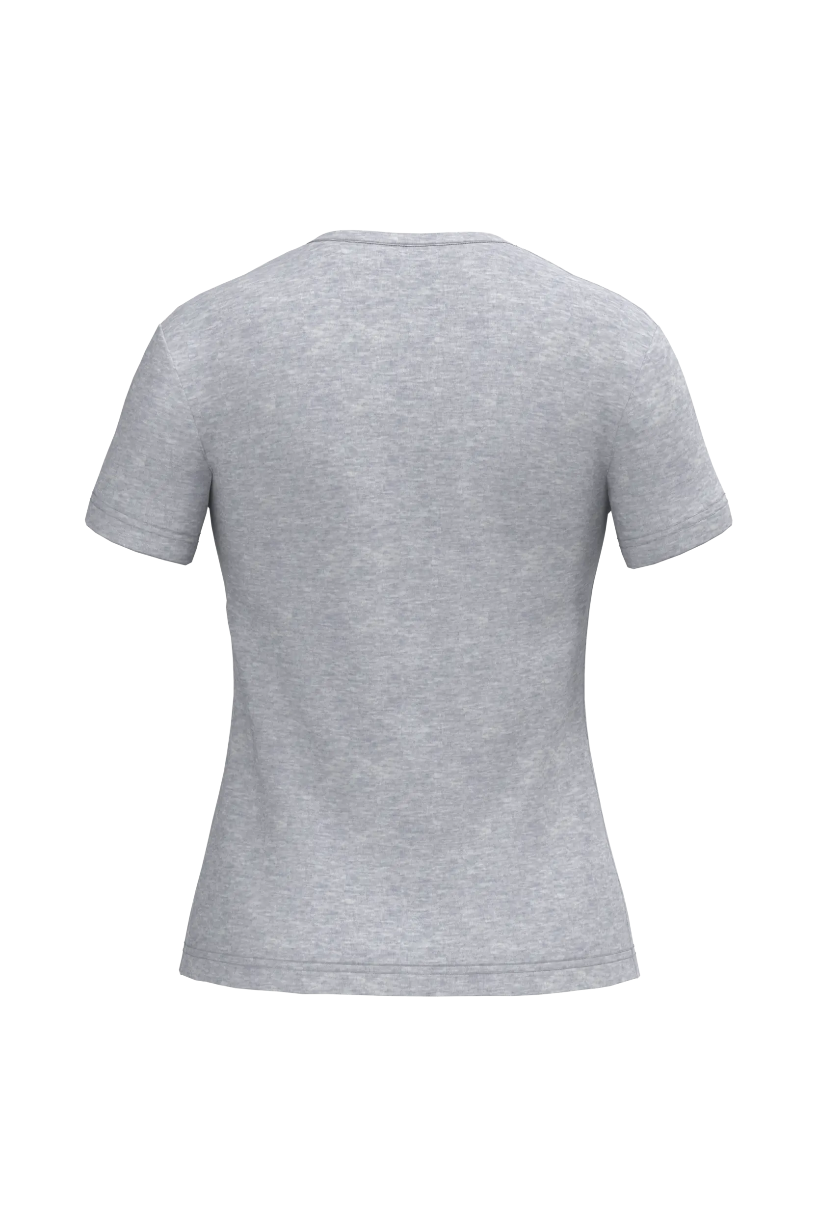 Camiseta de manga cota y cuello de pico mujer
