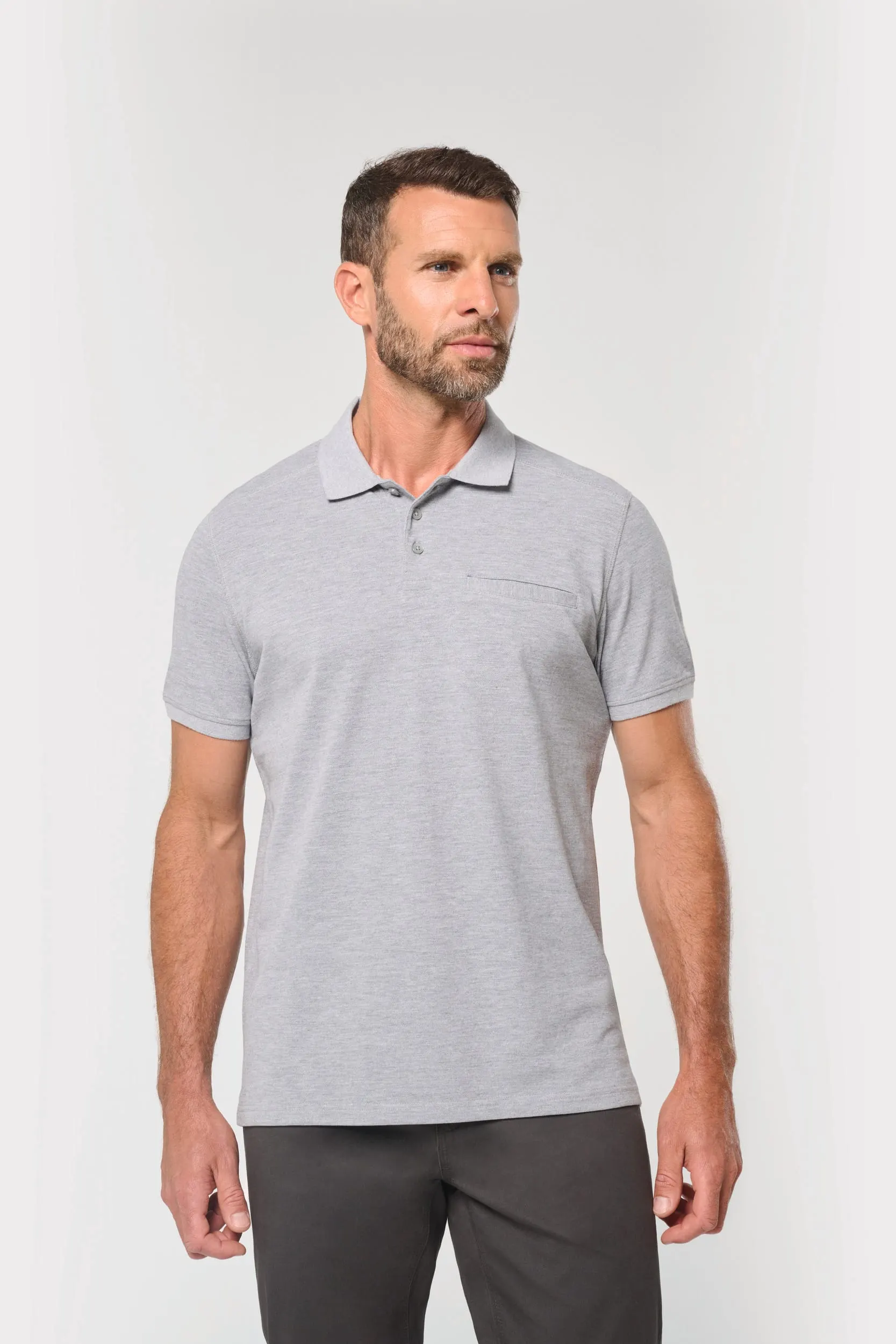 Polo ecorresponsable con bolsillo en el pecho unisex