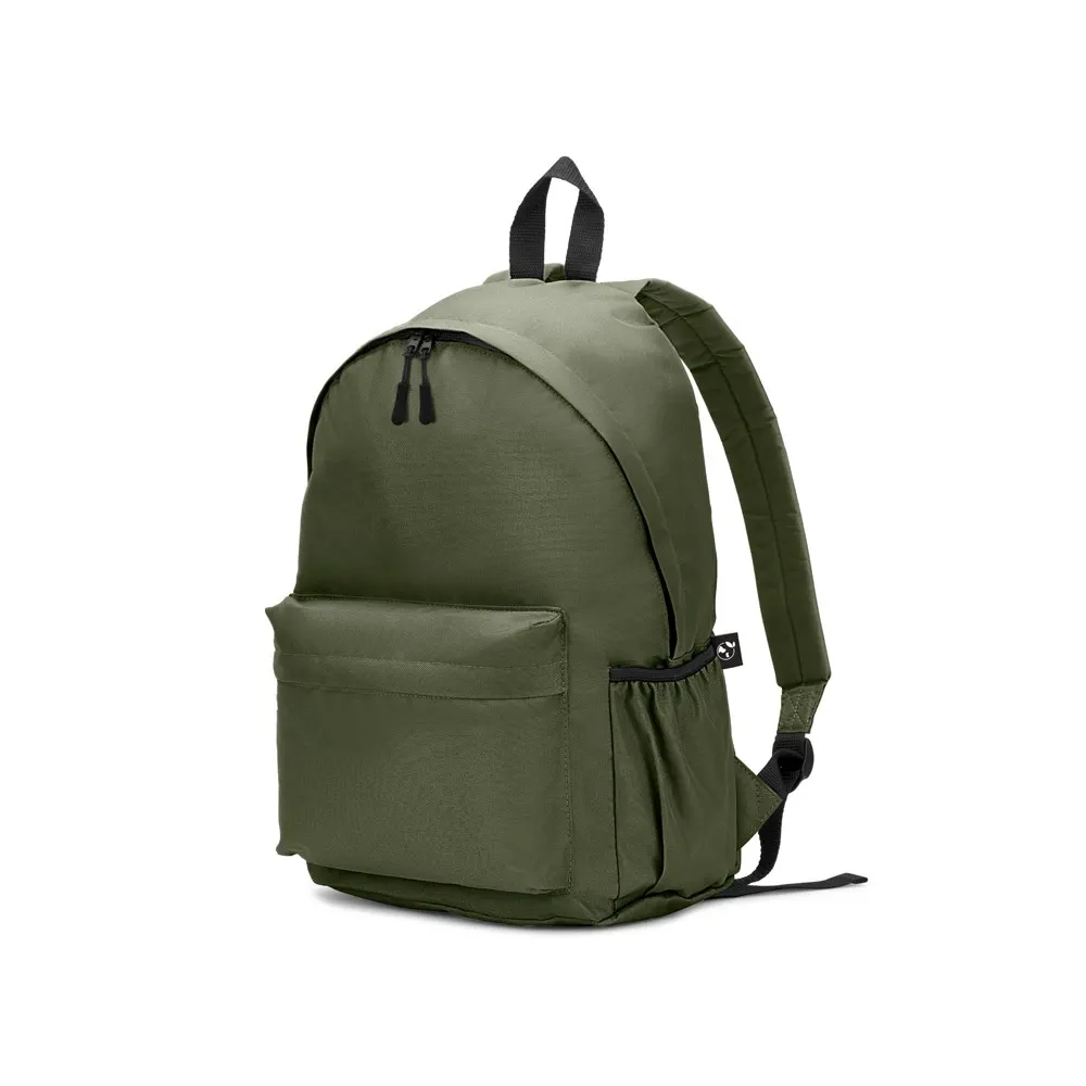 ROSARIO. Mochila clásica con un diseño atemporal en poliéster reciclado 600D